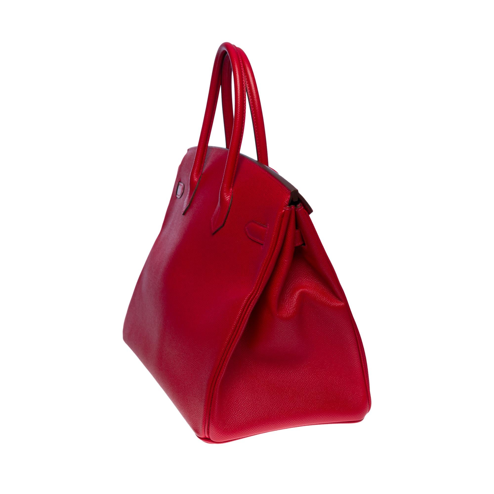 Women's or Men's Stunning Hermès Birkin 35 handbag in Rouge Casaque Epsom leather, SHW