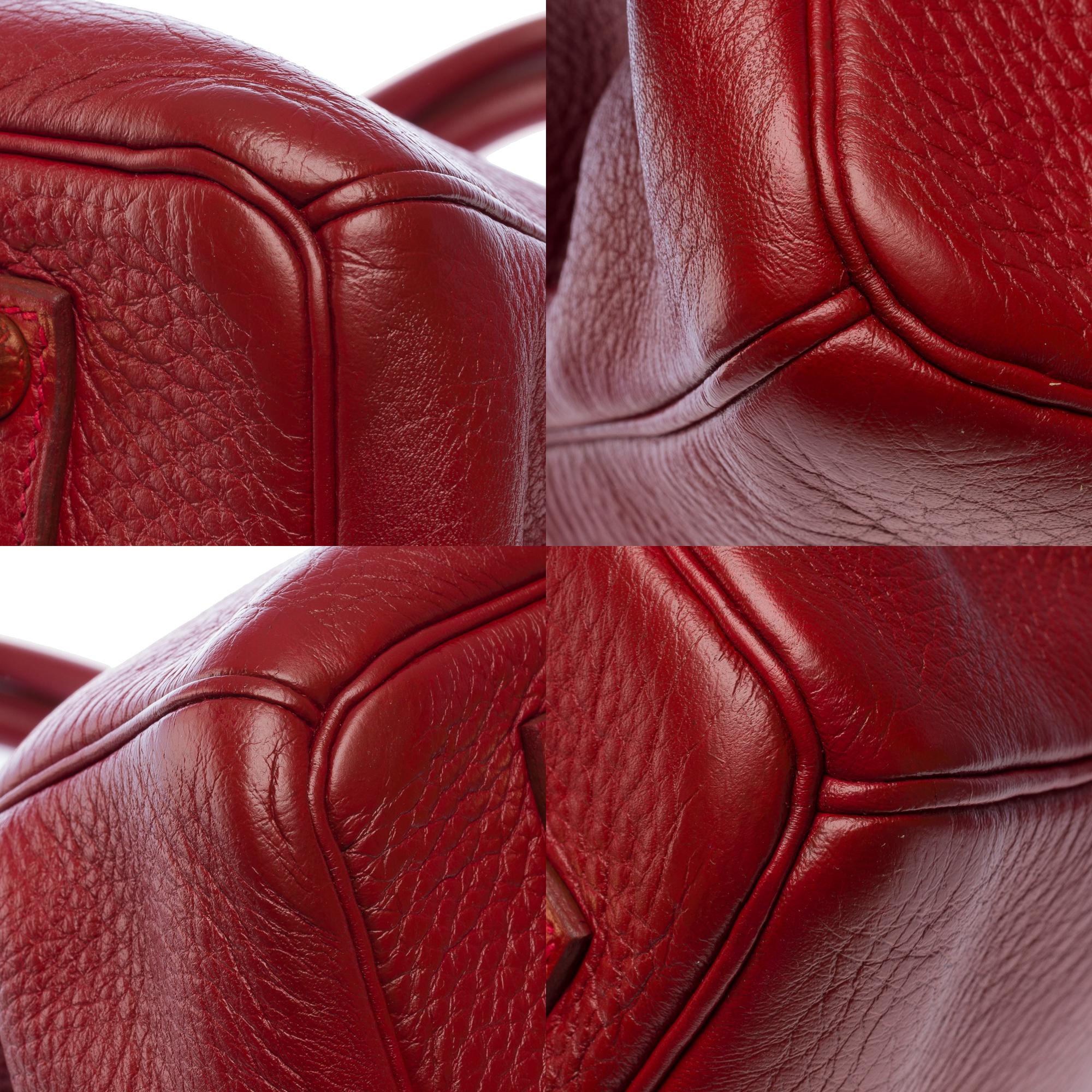 Atemberaubende Hermès Birkin 35 Handtasche in Rouge Garance Togo Leder, GHW im Angebot 6