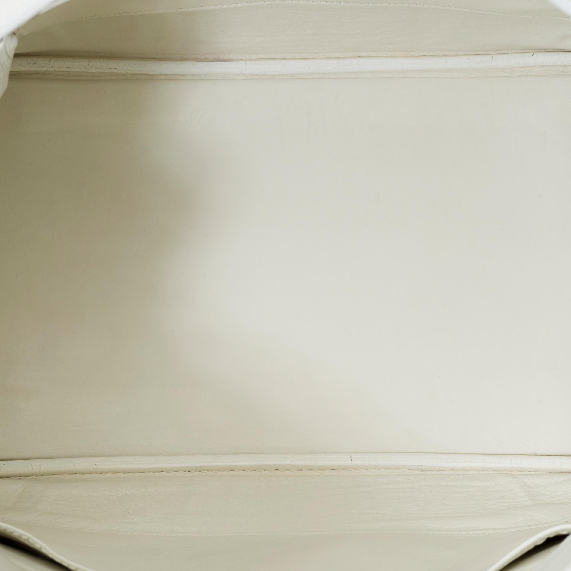 Stunning Hermès Birkin 35 handbag in White Taurillon Clemence leather, SHW 5