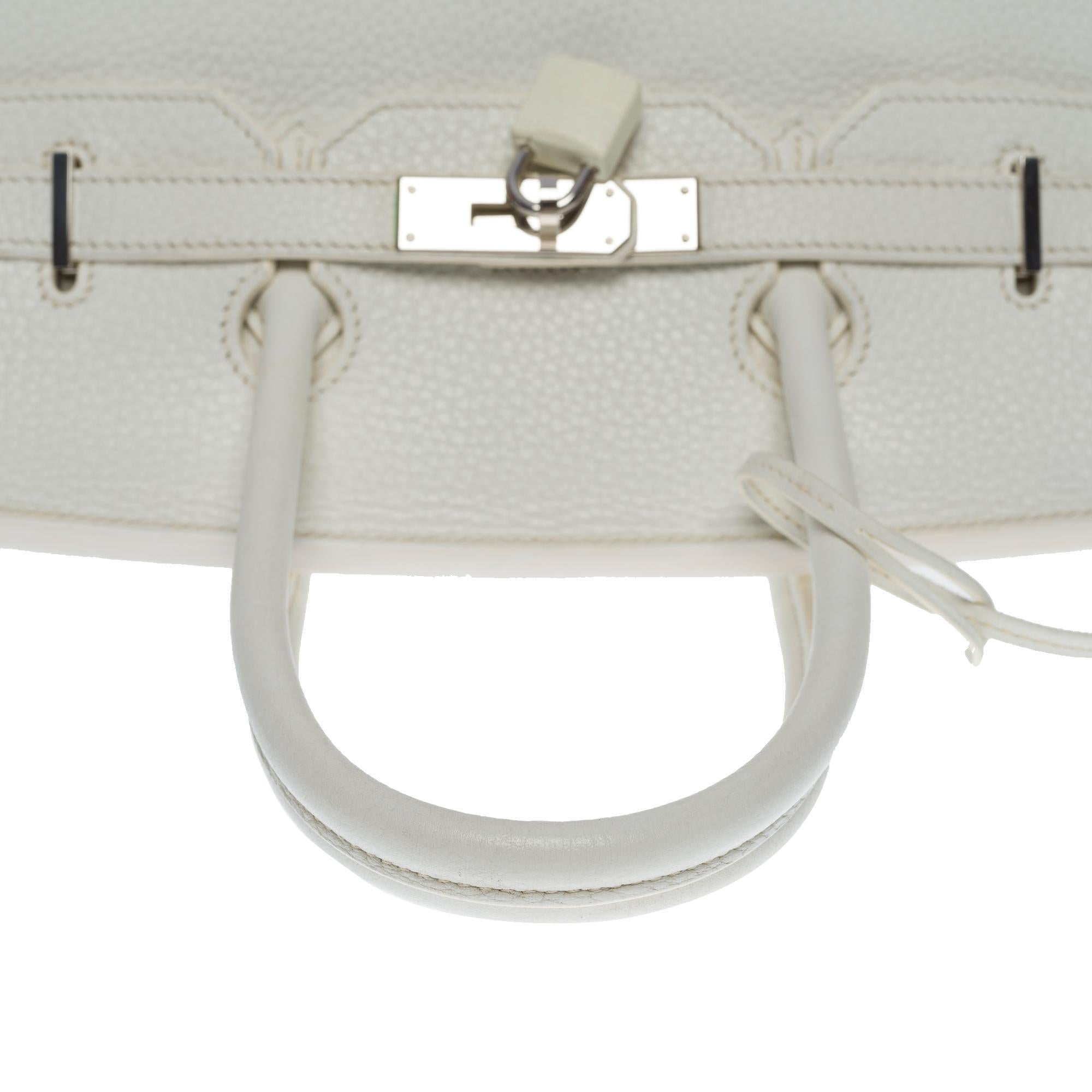 Stunning Hermès Birkin 35 handbag in white Togo leather, SHW 3
