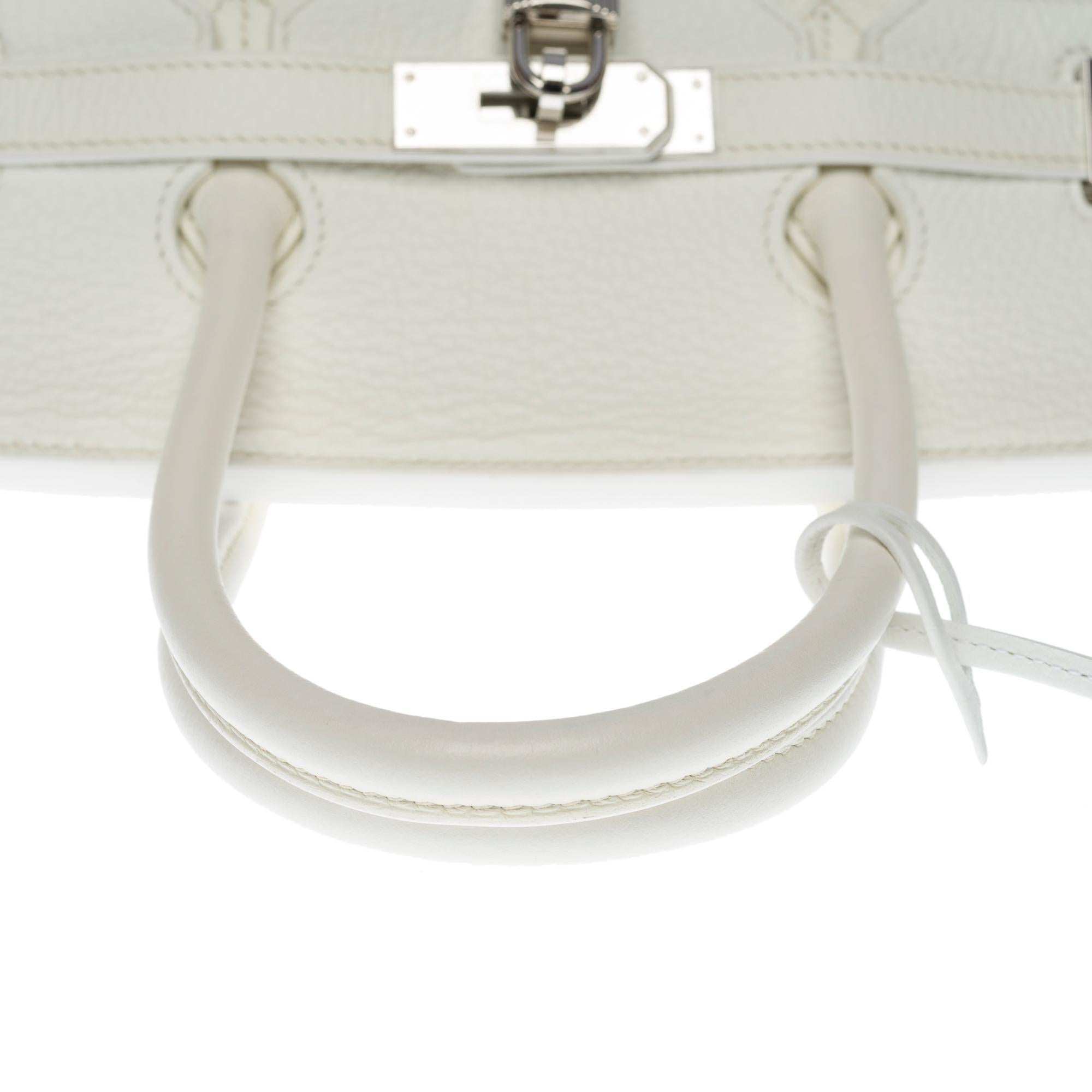 Stunning Hermès Birkin 35 handbag in white Togo leather, SHW 5