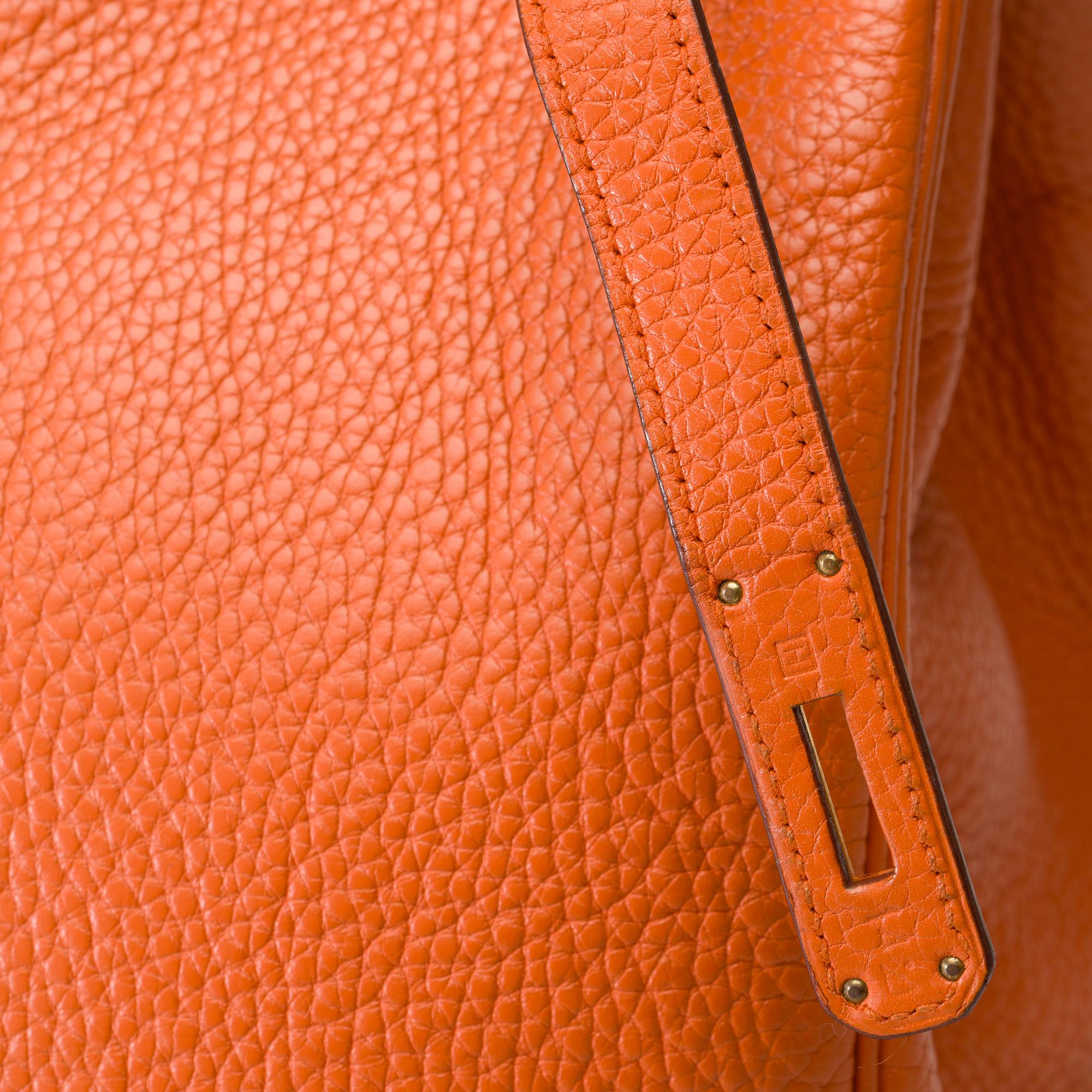 Stunning Hermes Birkin 40 handbag in Orange H Togo leather, GHW 3