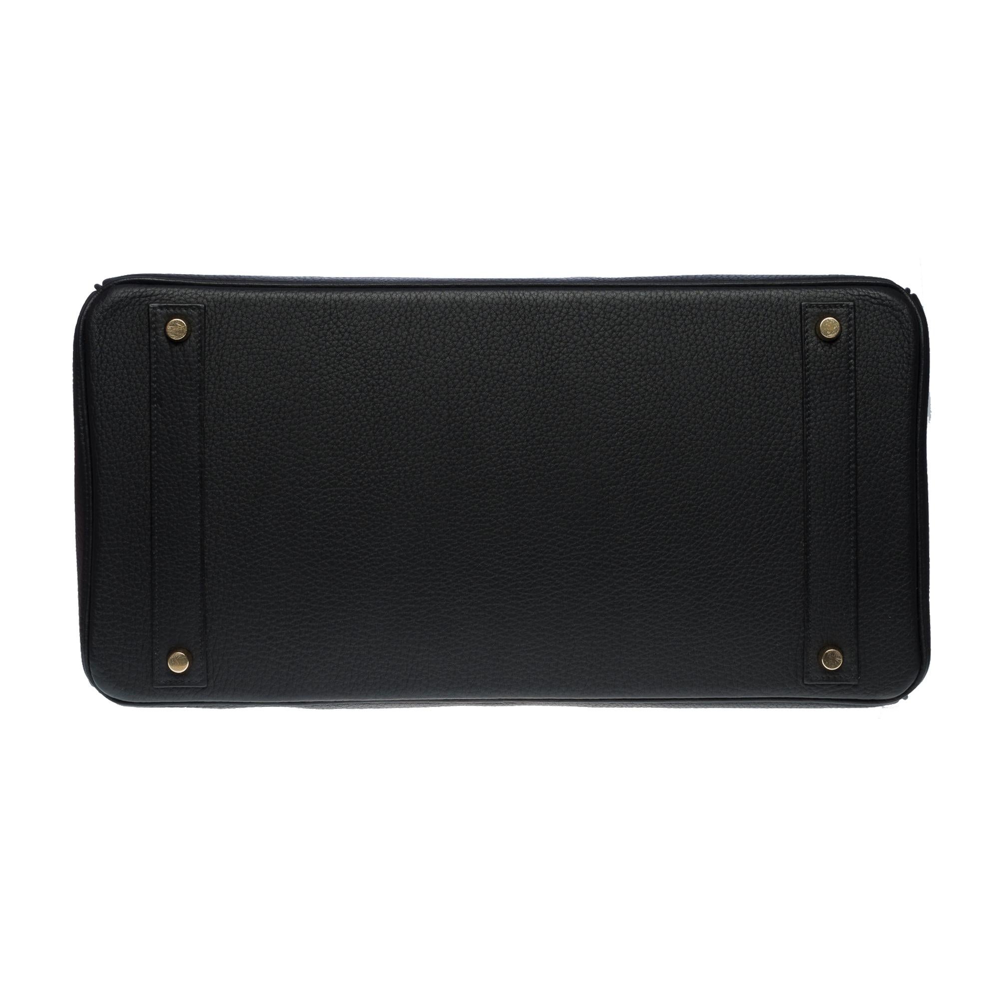 Stunning Hermes Birkin 40cm handbag in Black Togo leather, GHW 6