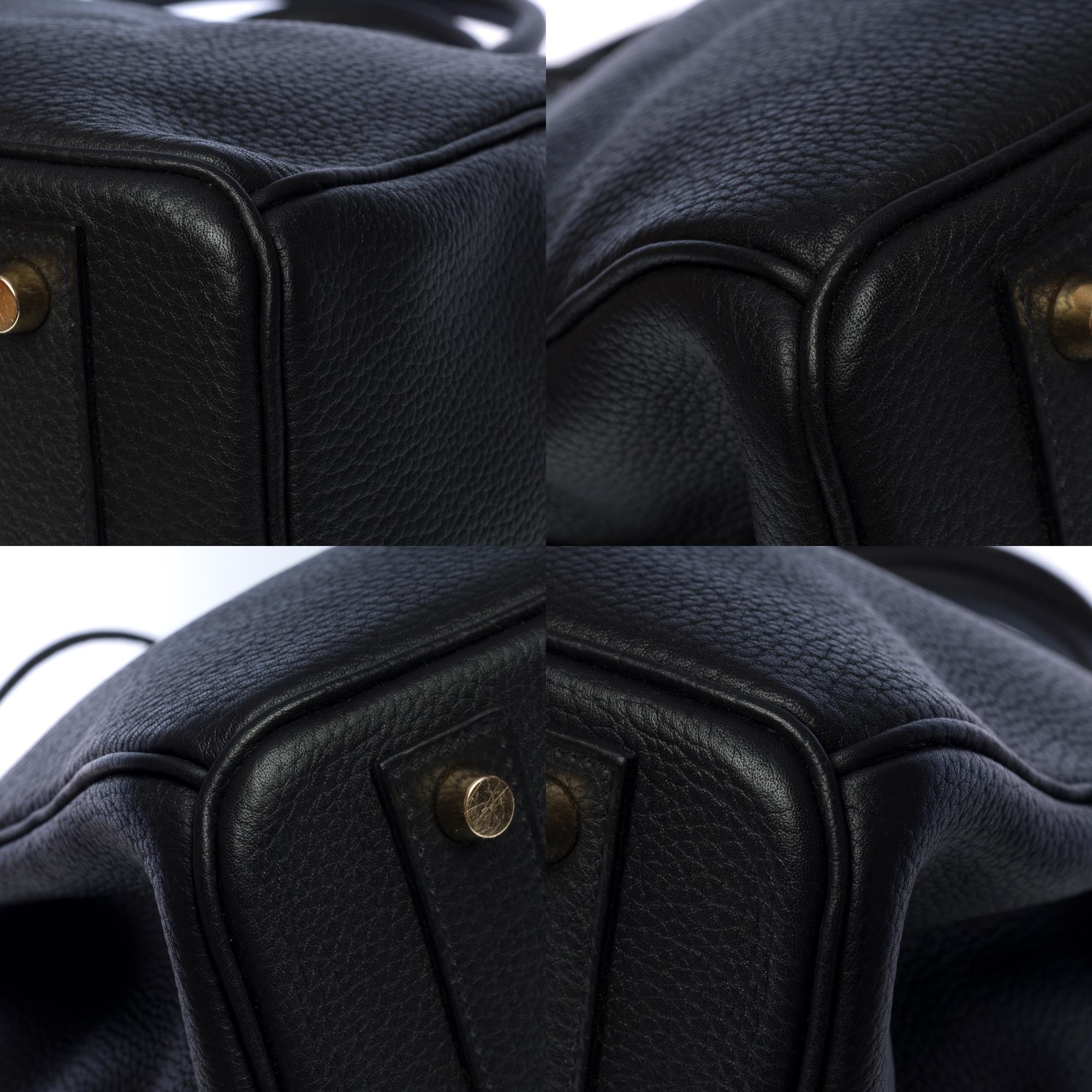 Stunning Hermes Birkin 40cm handbag in Black Togo leather, GHW 7
