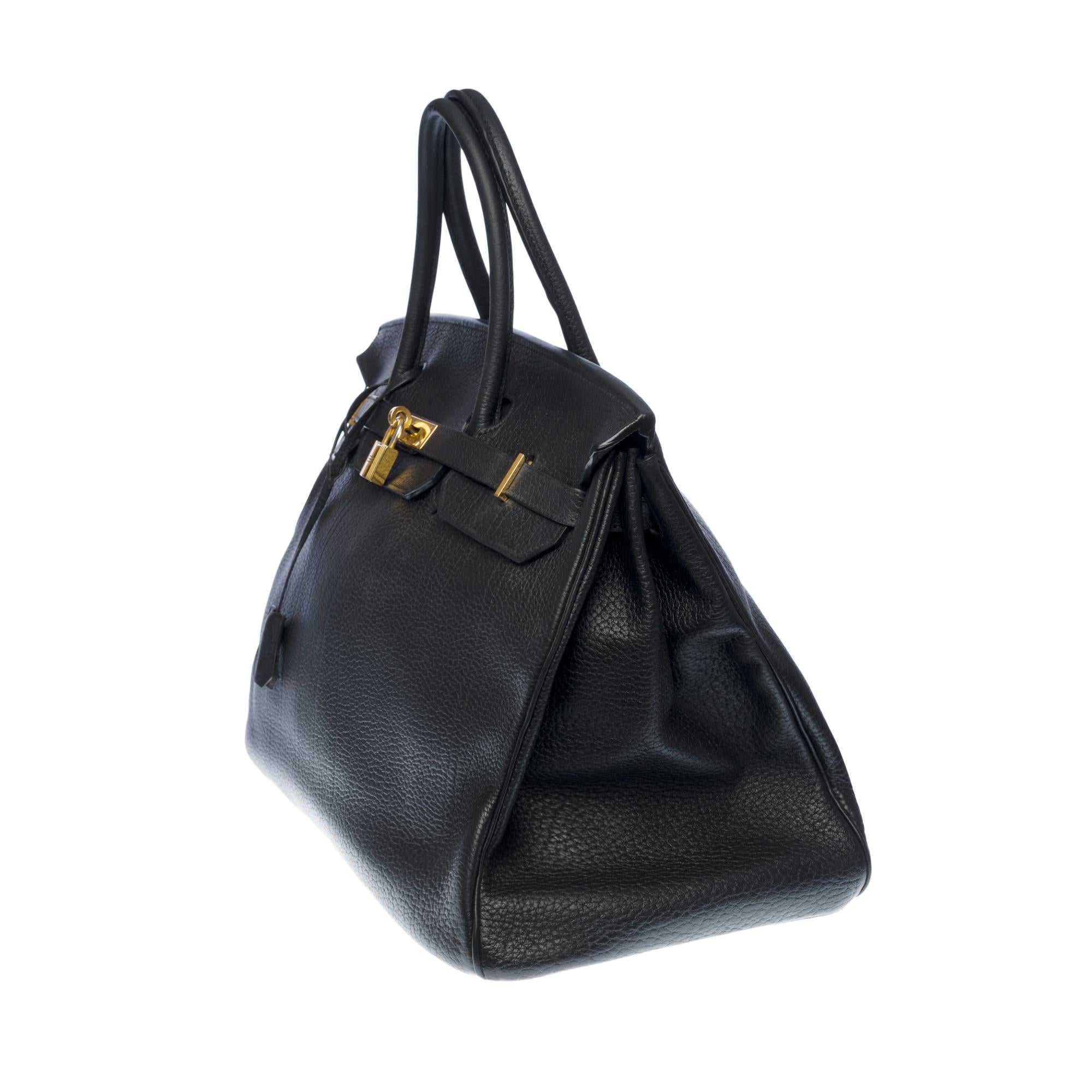 Stunning Hermes Birkin 40cm handbag in Black Togo leather, GHW In Good Condition In Paris, IDF