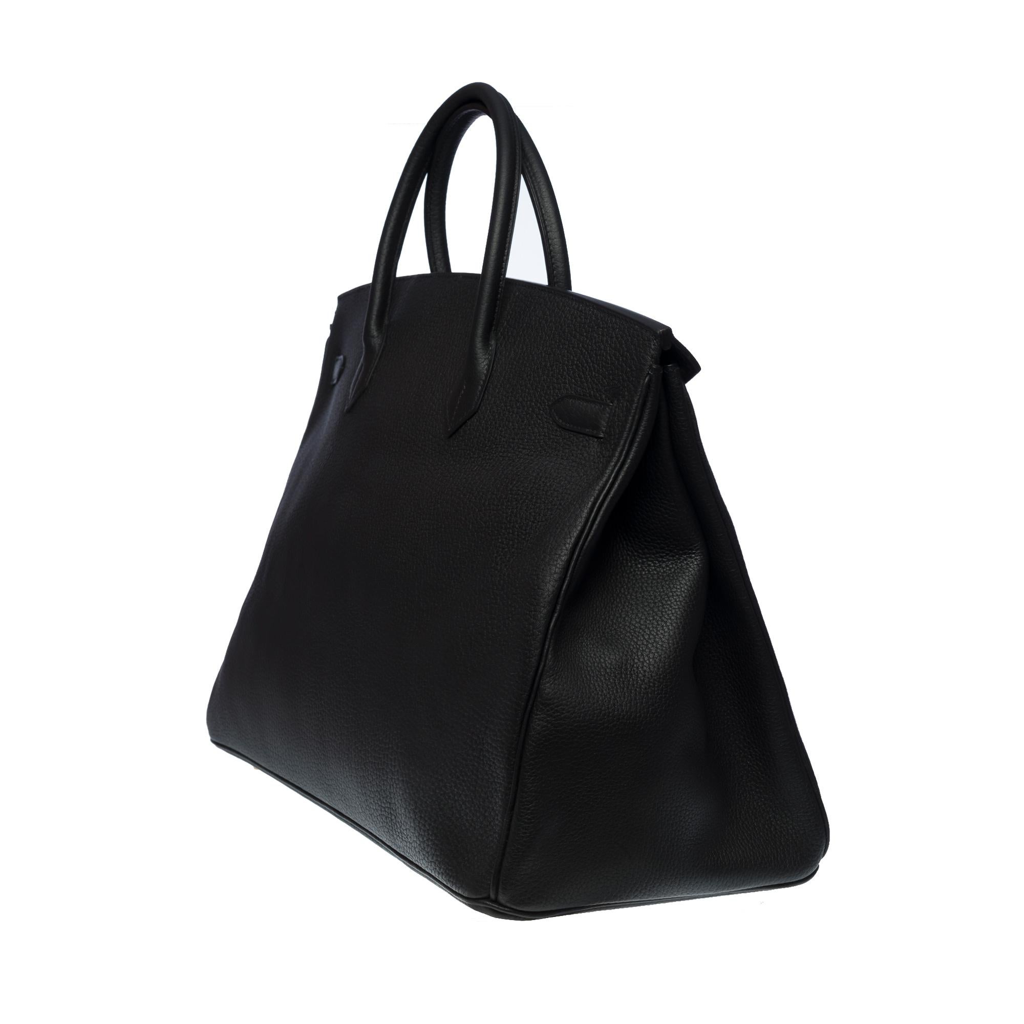 Stunning Hermes Birkin 40cm handbag in Black Togo leather, GHW 1