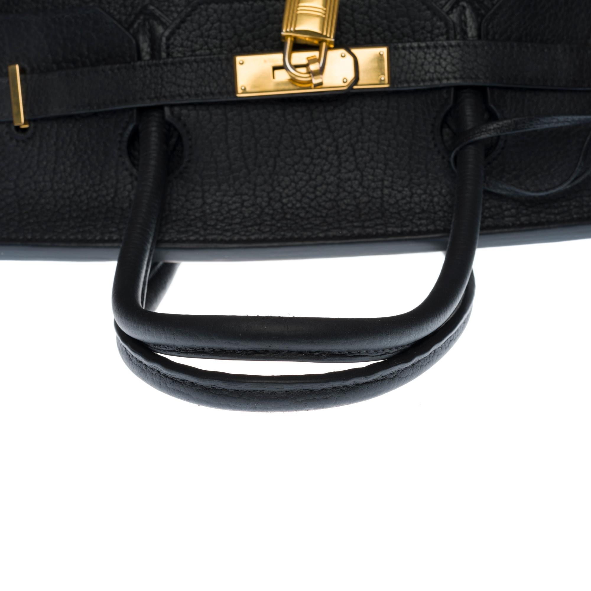 Stunning Hermes Birkin 40cm handbag in Black Togo leather, GHW 4