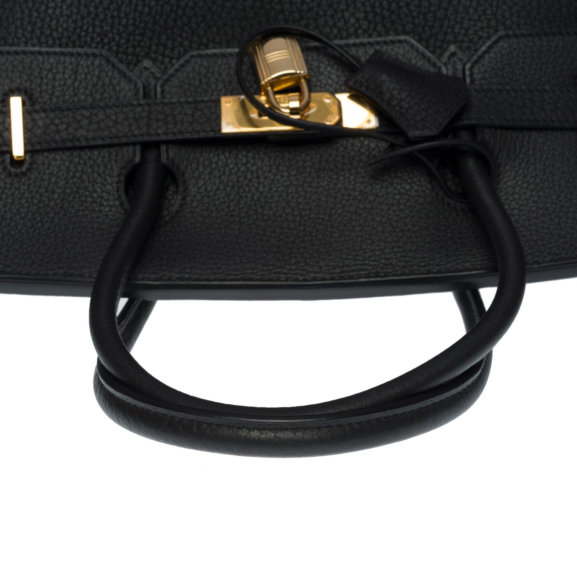 Stunning Hermes Birkin 40cm handbag in Black Togo leather, GHW 5