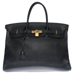 Stunning Hermes Birkin 40cm handbag in Black Togo leather, GHW