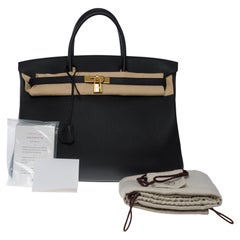 Stunning Hermes Birkin 40cm handbag in Black Togo leather, GHW