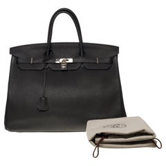 Stunning Hermes Birkin 40cm handbag in Black Togo leather, SHW