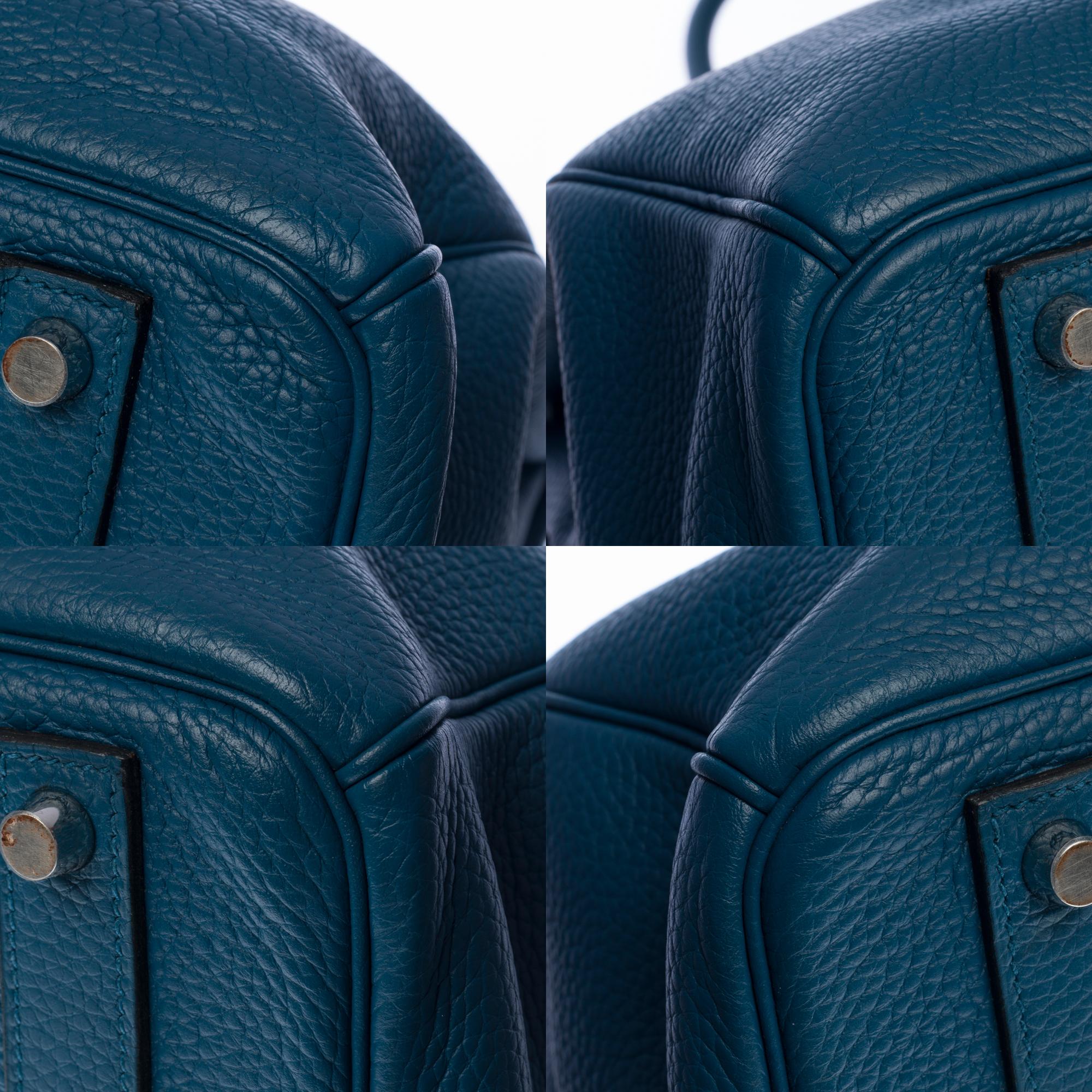 Stunning Hermes Birkin 40cm handbag in Blue Cobalt Togo leather, SHW 3