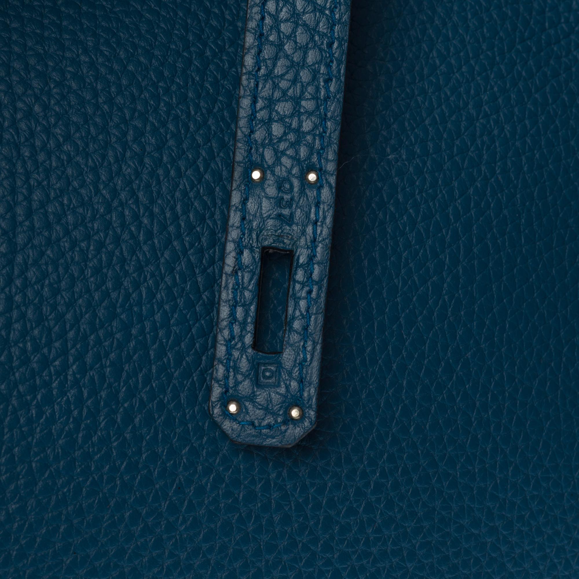 Stunning Hermes Birkin 40cm handbag in Blue Cobalt Togo leather, SHW In Excellent Condition In Paris, IDF