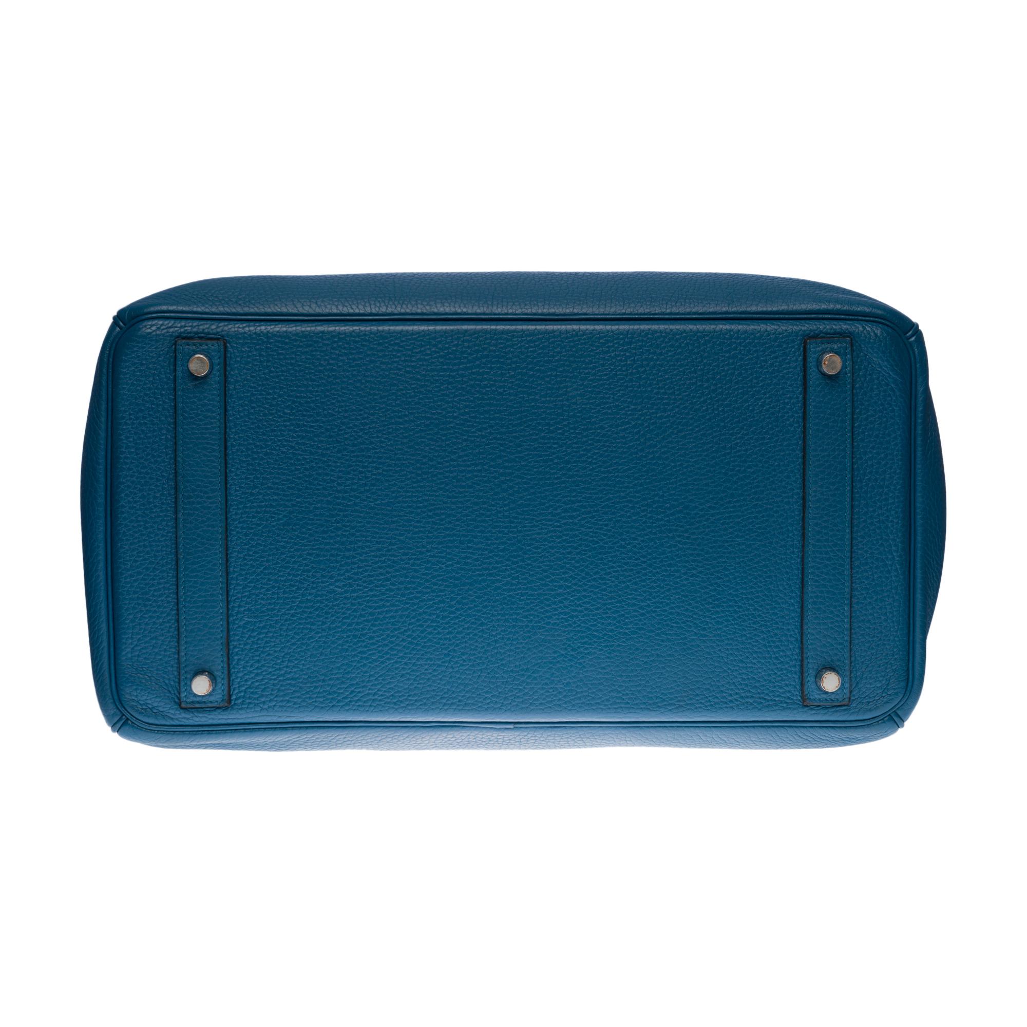 Stunning Hermes Birkin 40cm handbag in Blue Cobalt Togo leather, SHW 2