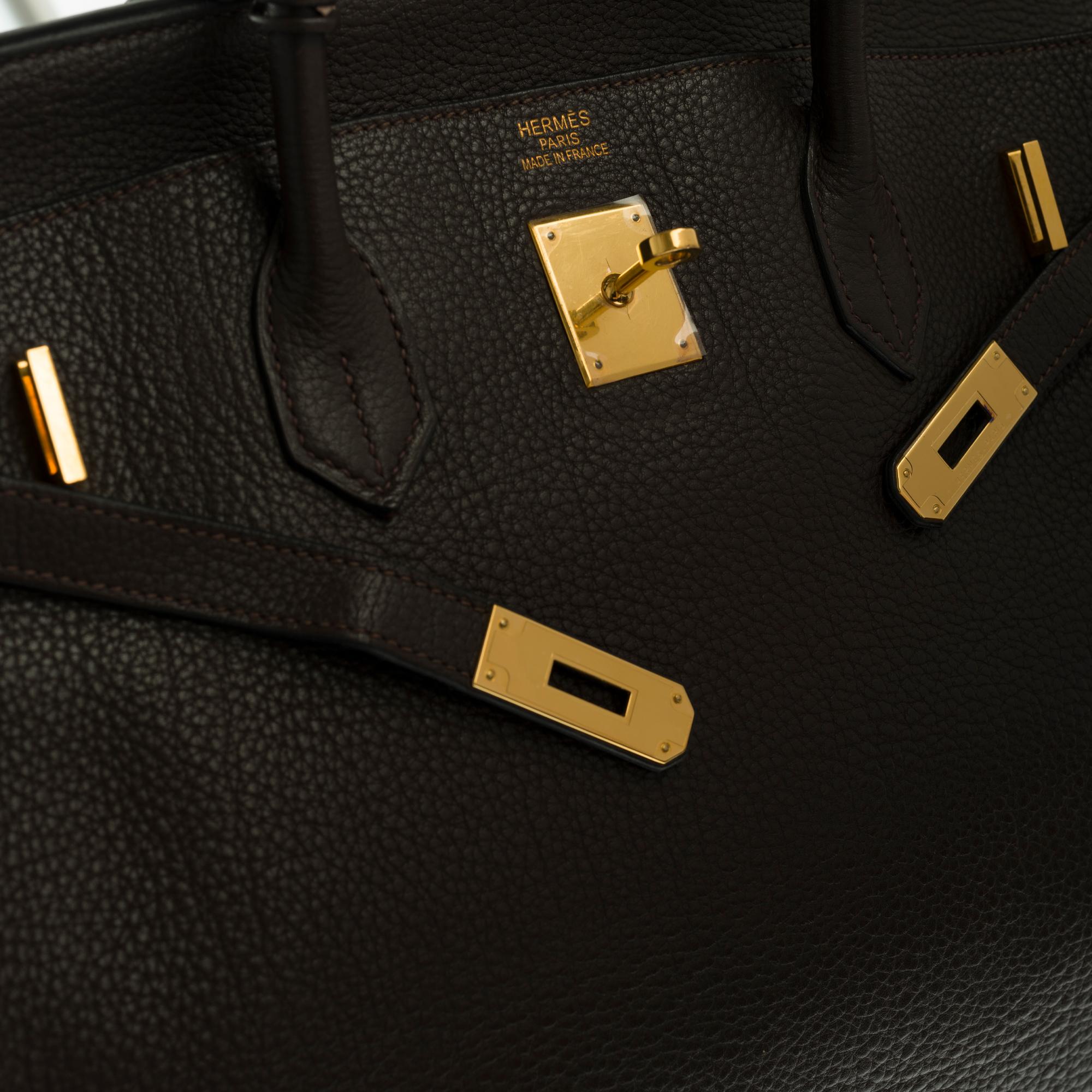 Women's or Men's Stunning Hermes Birkin 40cm handbag in Brown Togo leather with gold hardware