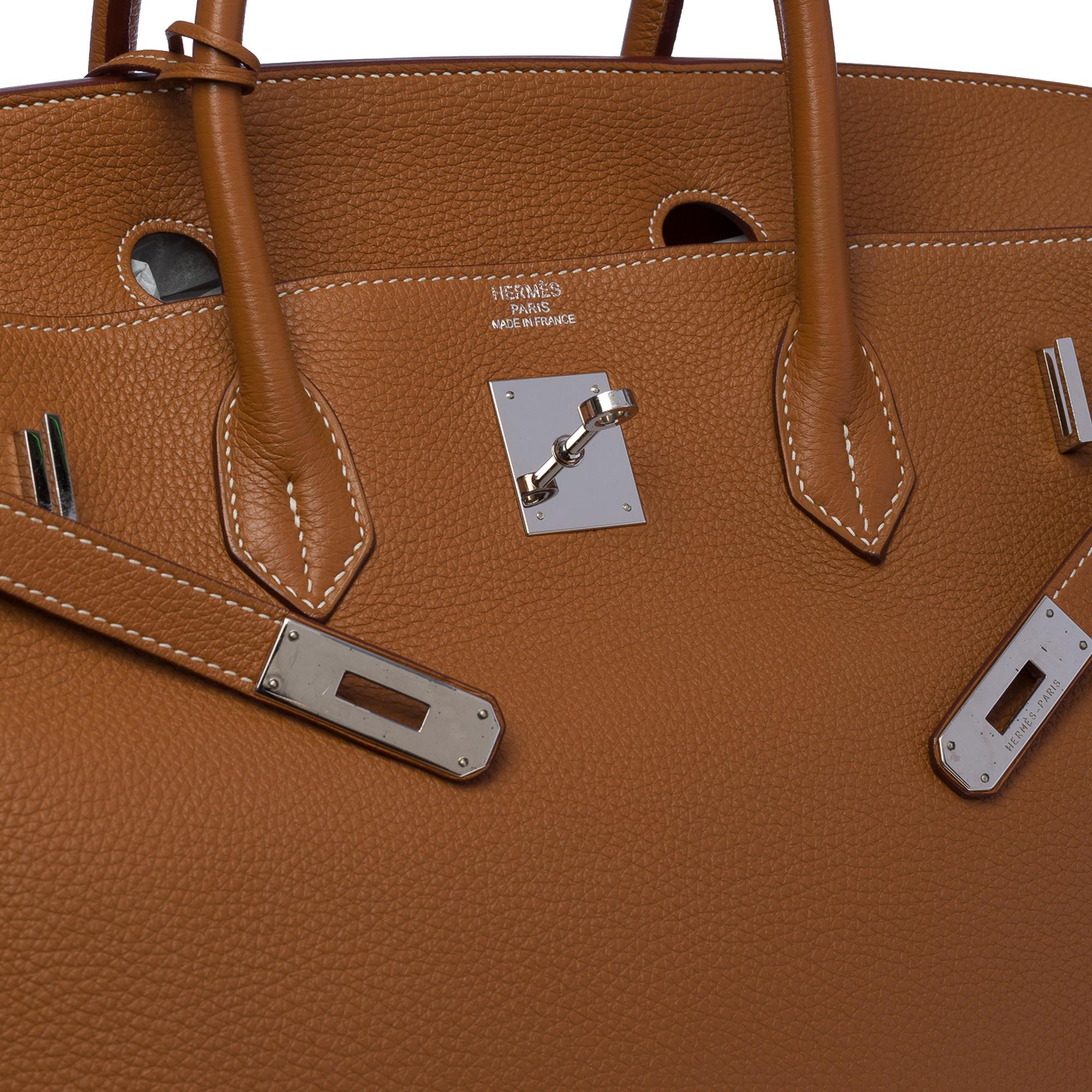 Stunning Hermes Birkin 40cm handbag in Camel Togo leather, SHW In Good Condition In Paris, IDF