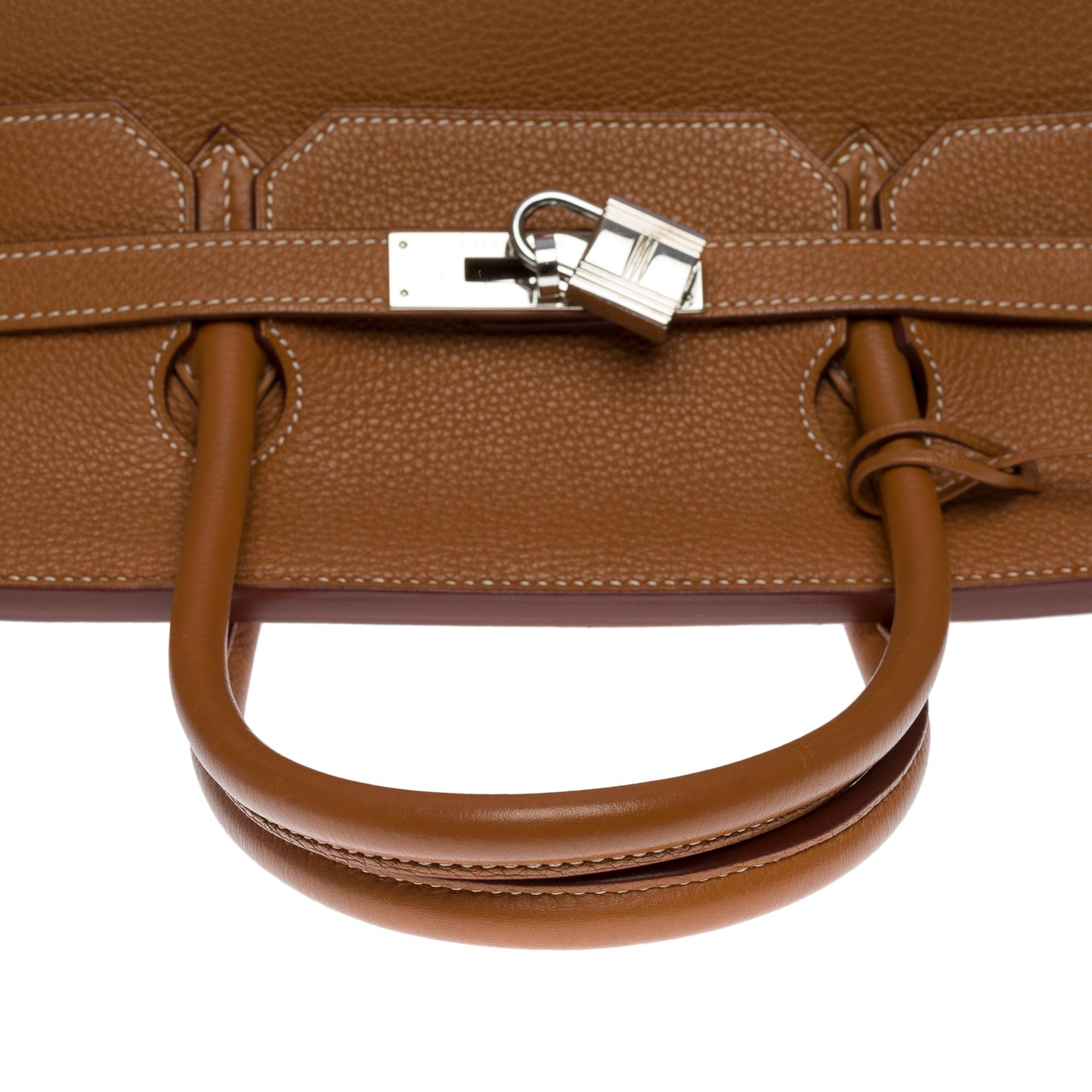 Stunning Hermes Birkin 40cm handbag in Camel Togo leather, SHW 2