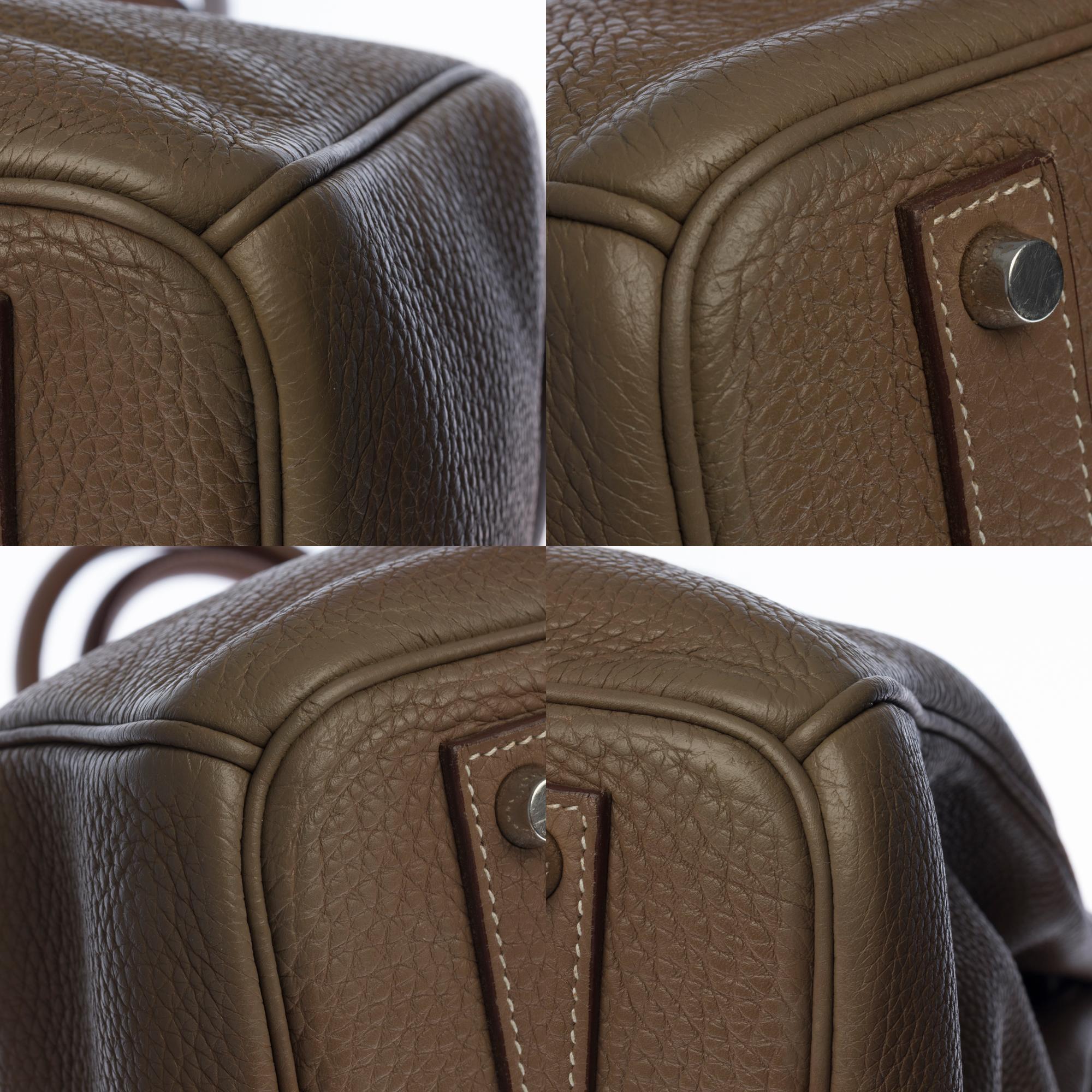 Stunning Hermes Birkin 40cm handbag in Etoupe Togo leather, SHW 4