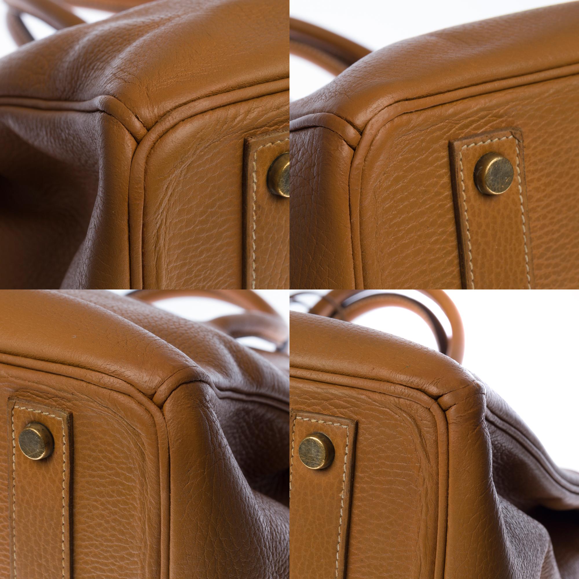Stunning Hermes Birkin 40cm handbag in Gold Vache d'Ardenne leather, GHW 5