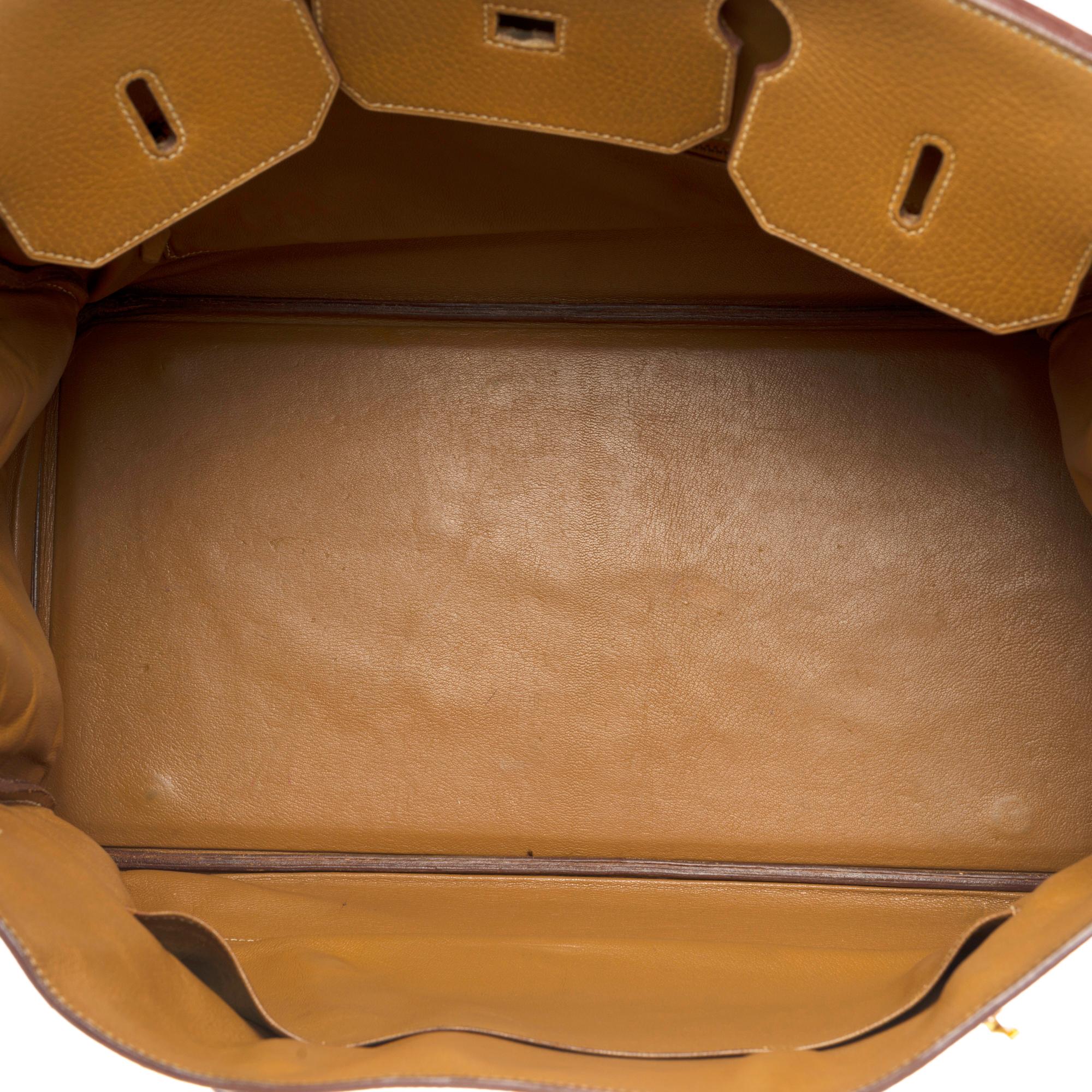 Stunning Hermes Birkin 40cm handbag in Gold Vache d'Ardenne leather, GHW 2
