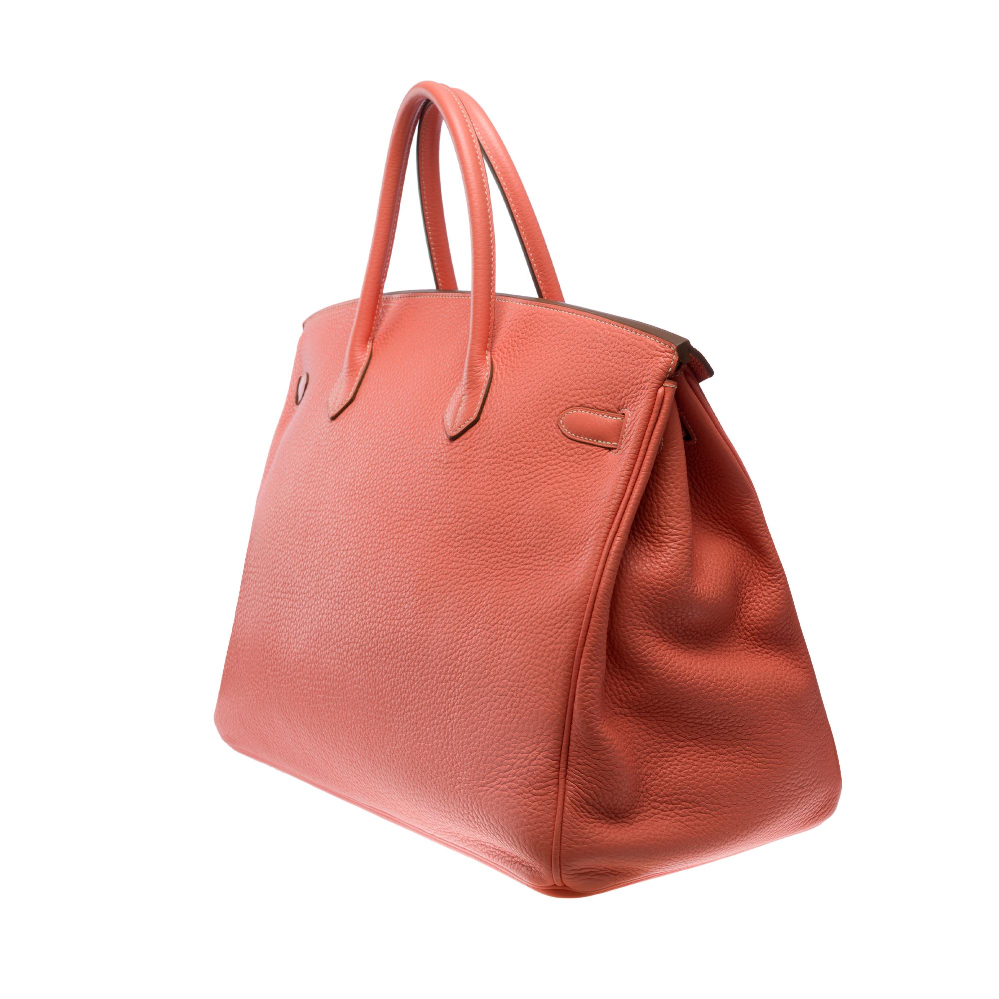 Stunning Hermes Birkin 40cm handbag in Rose Tea Togo leather, GHW In Good Condition For Sale In Paris, IDF