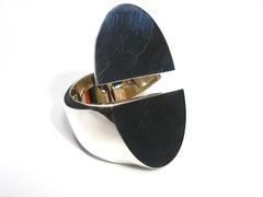 Stunning Hermès Chaine d'Ancre Initiale Cuff Bracelet TGM / Size S /Silver 925"
