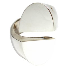 Stunning Hermès Chaine d'Ancre Initiale Cuff Bracelet TGM / Size S /Silver 925"