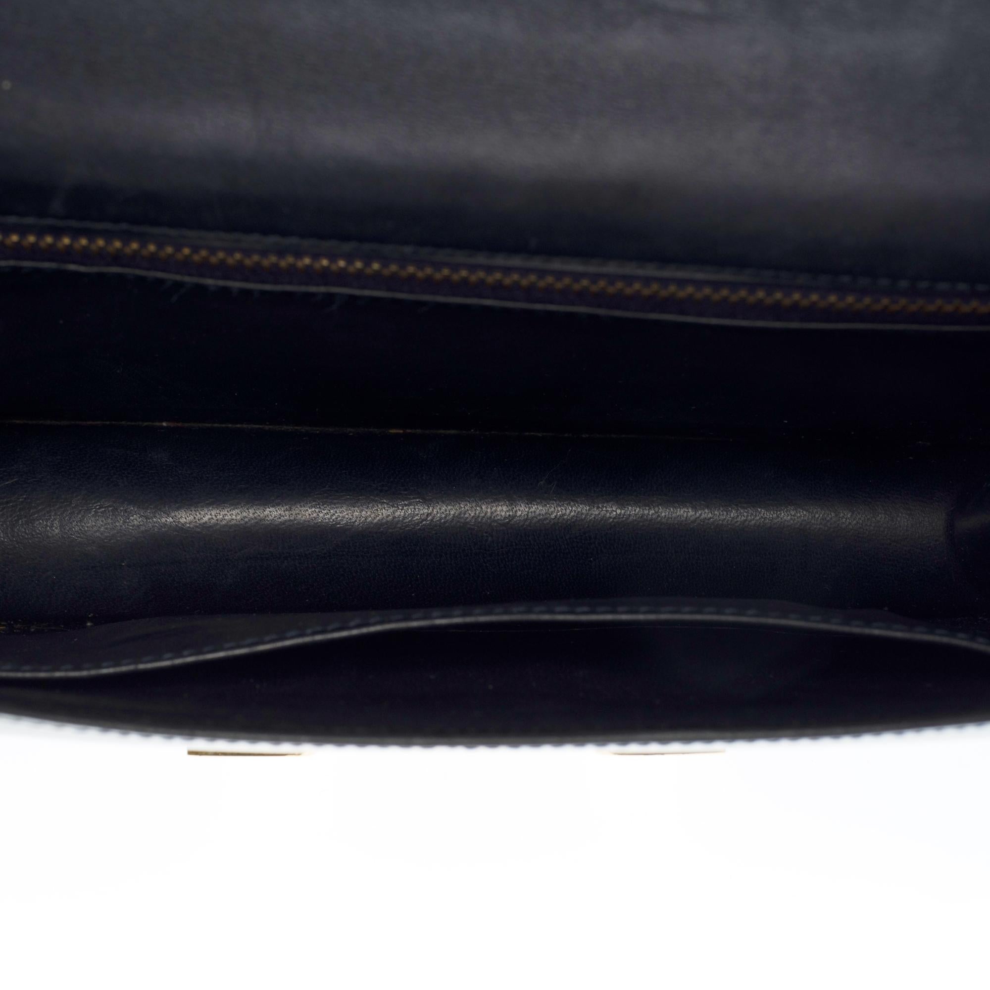 Stunning Hermes Constance 23 shoulder bag in Navy blue boxcalf leather, GHW 1