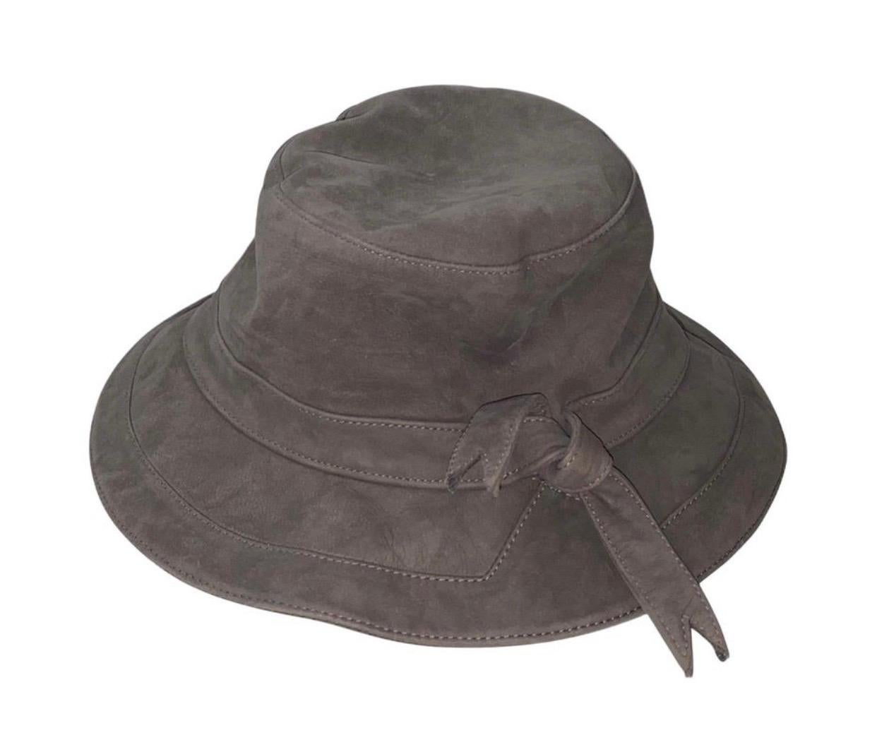 leather paris hat