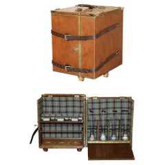 Impresionante Juego de Decantador de Bebidas para el Maletero del Coche Holden Vintage y Classic Leather