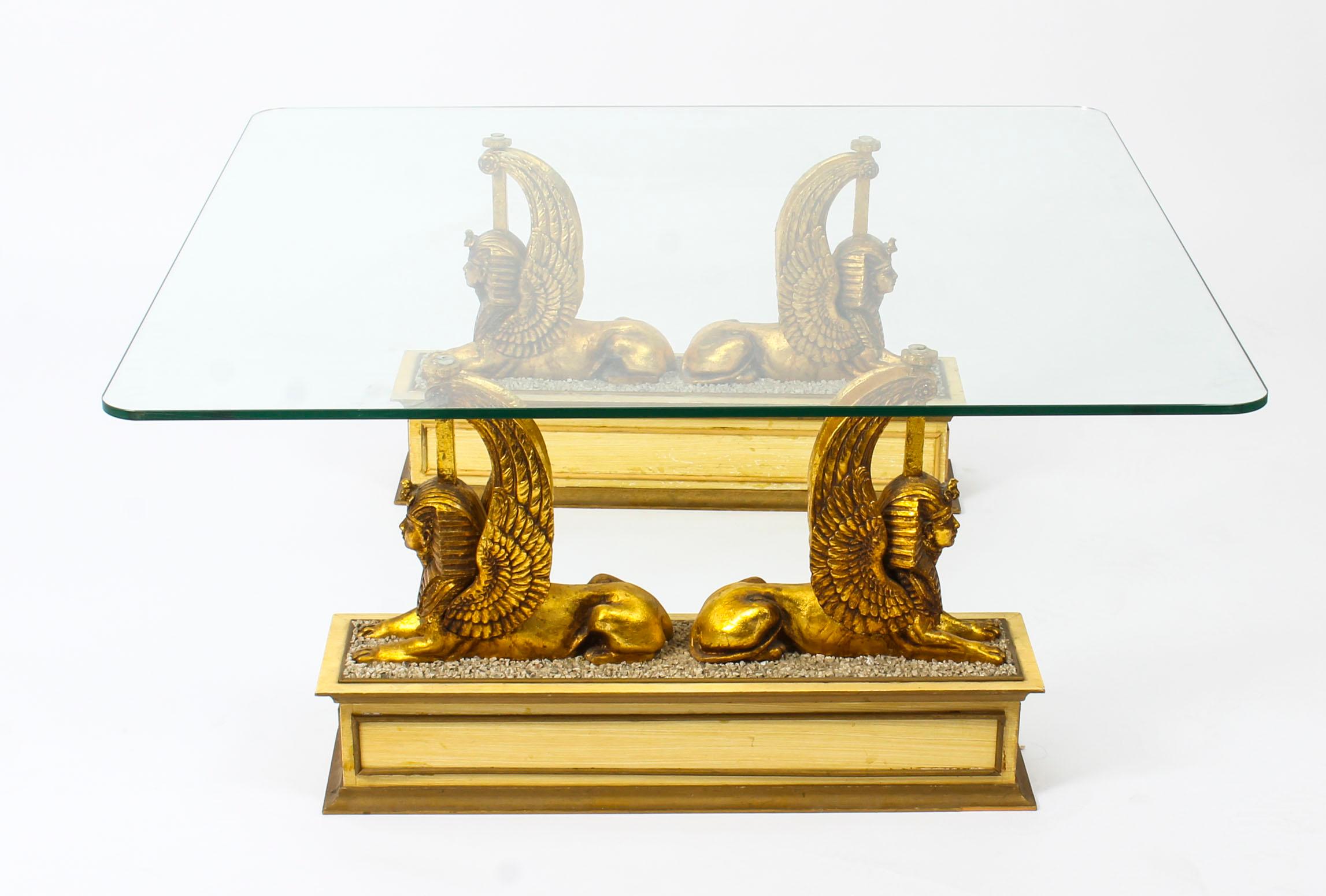 Stunning Hollywood Regency Sphinx Coffee Table, Mid-20th Century In Good Condition In London, GB