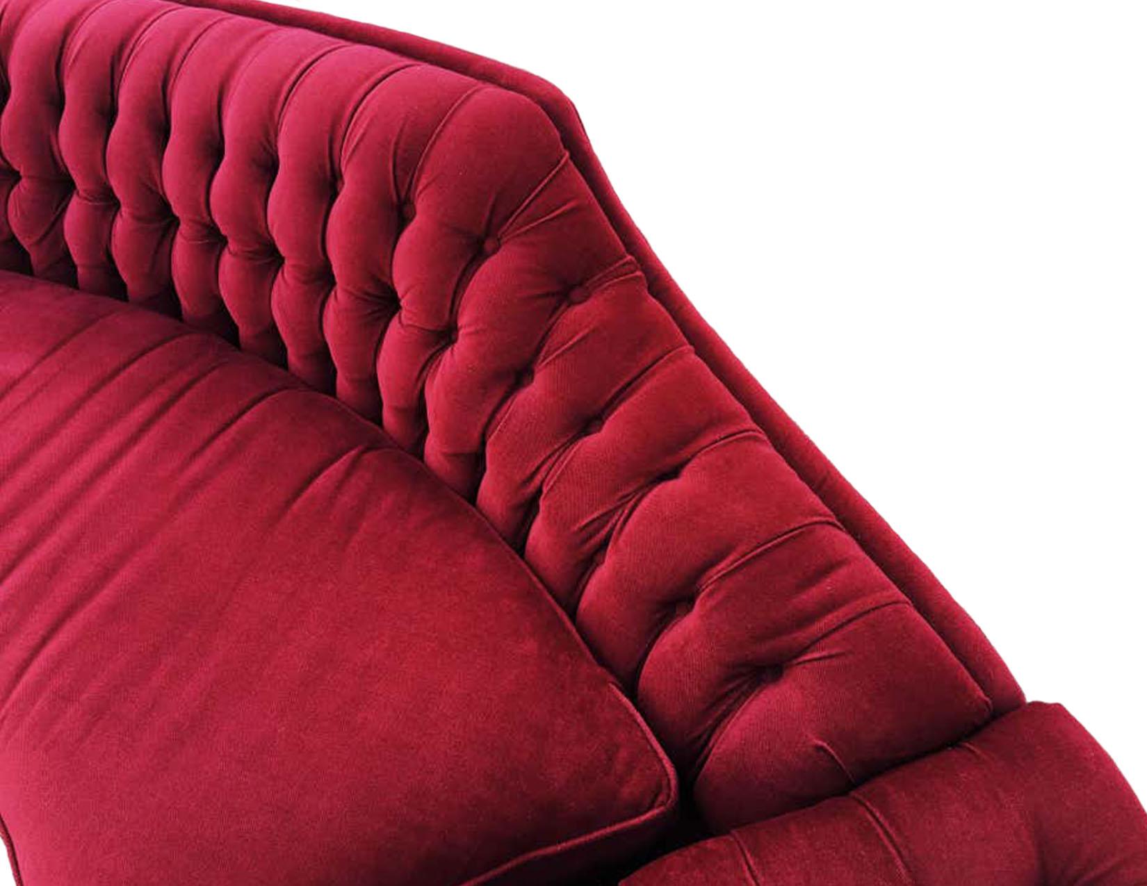 Atemberaubendes getuftetes 2-teiliges geschwungenes Sechsteiliges Sofa im Hollywood-Regency-Stil im Zustand „Gut“ im Angebot in Dallas, TX