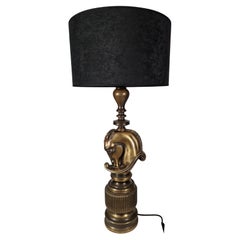 Stunning horse table lamp solid brass, equestrian hollywood regency 1970s France