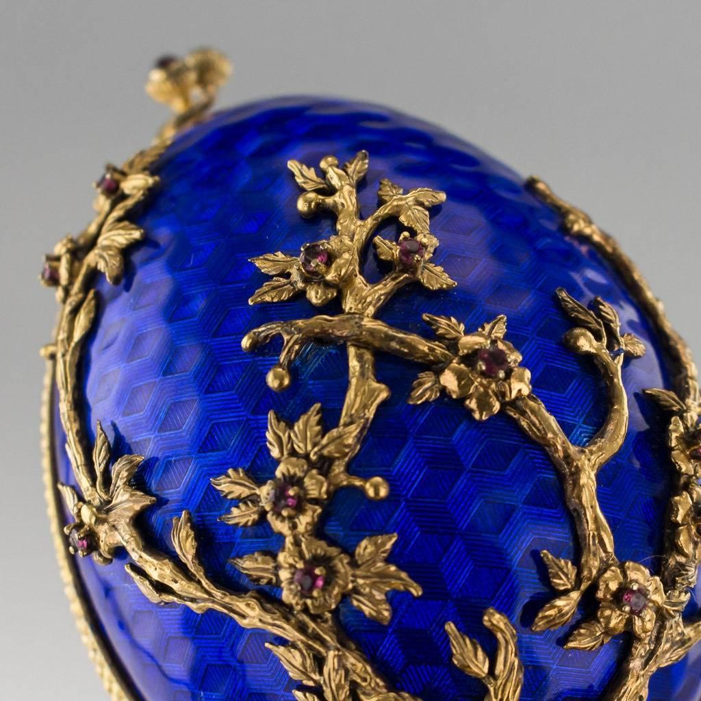 Stunning House of Faberge Gold-Plated Solid Silver Firebird Music Egg 3
