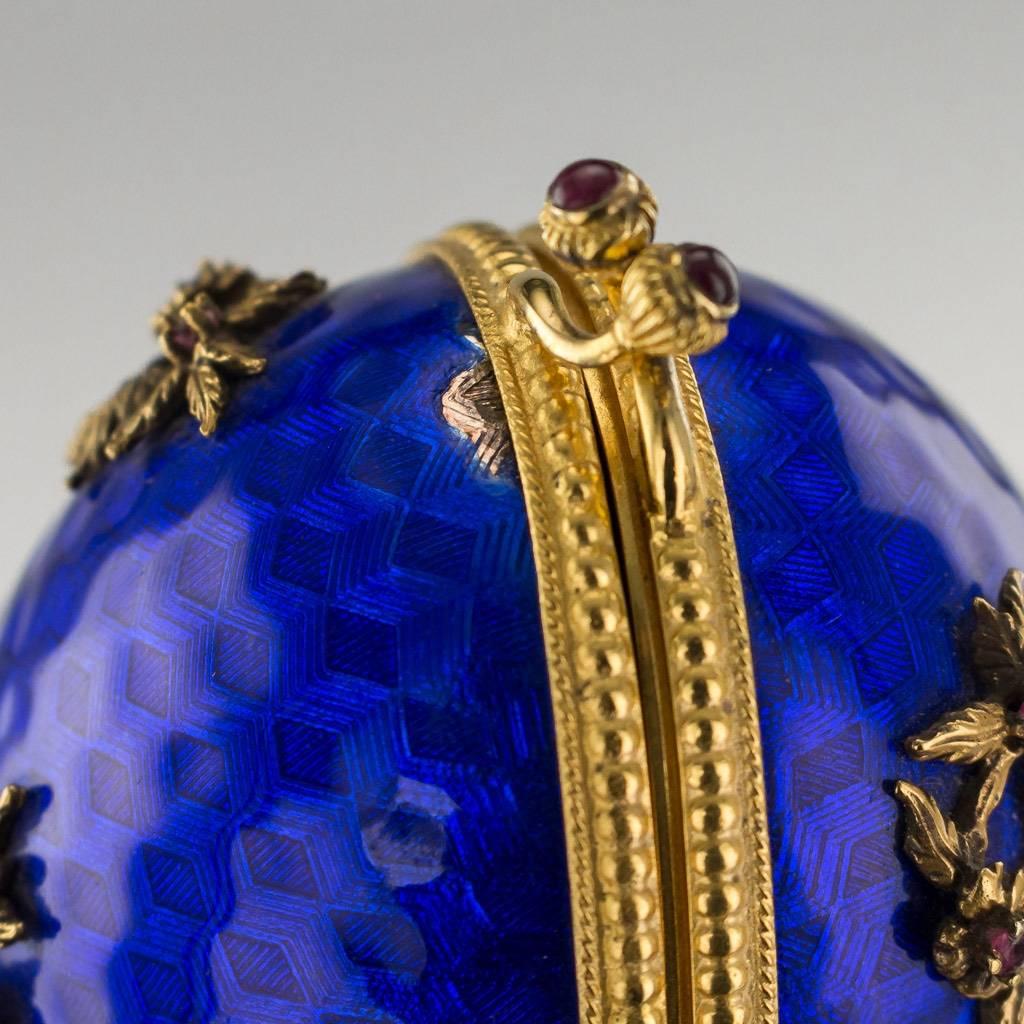 Stunning House of Faberge Gold-Plated Solid Silver Firebird Music Egg 2