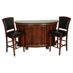 impresionante bar de estilo americano HOWARD & MILLER con encimera de granito y barra de bar