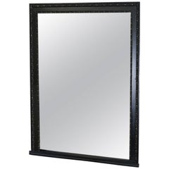 Stunning Huge Victorian Mirror Glass Hand-Carved Ebonised Frame