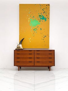 Stunning Ib Kofod-Larsen Teak 8 Drawer Credenza Brande Mobelfabrik, Poul Dinesen