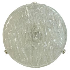 stunning Ice Murano Glass Flush Mount by RZB Leuchten, Germany circa 1970