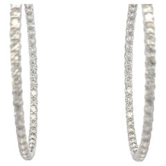 Amazing In and Out Diamond Hoop Earrings