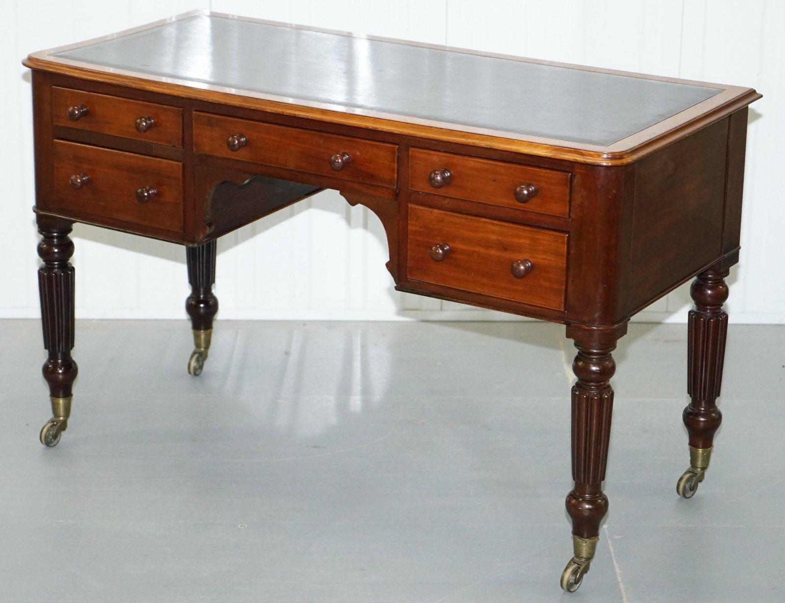 We are delighted to offer for sale this lovely period Victorian handmade in England in the manor of Gillows mahogany writing desk

Please note the delivery fee listed is just a guide, it covers within the M25 only, for an accurate quote please