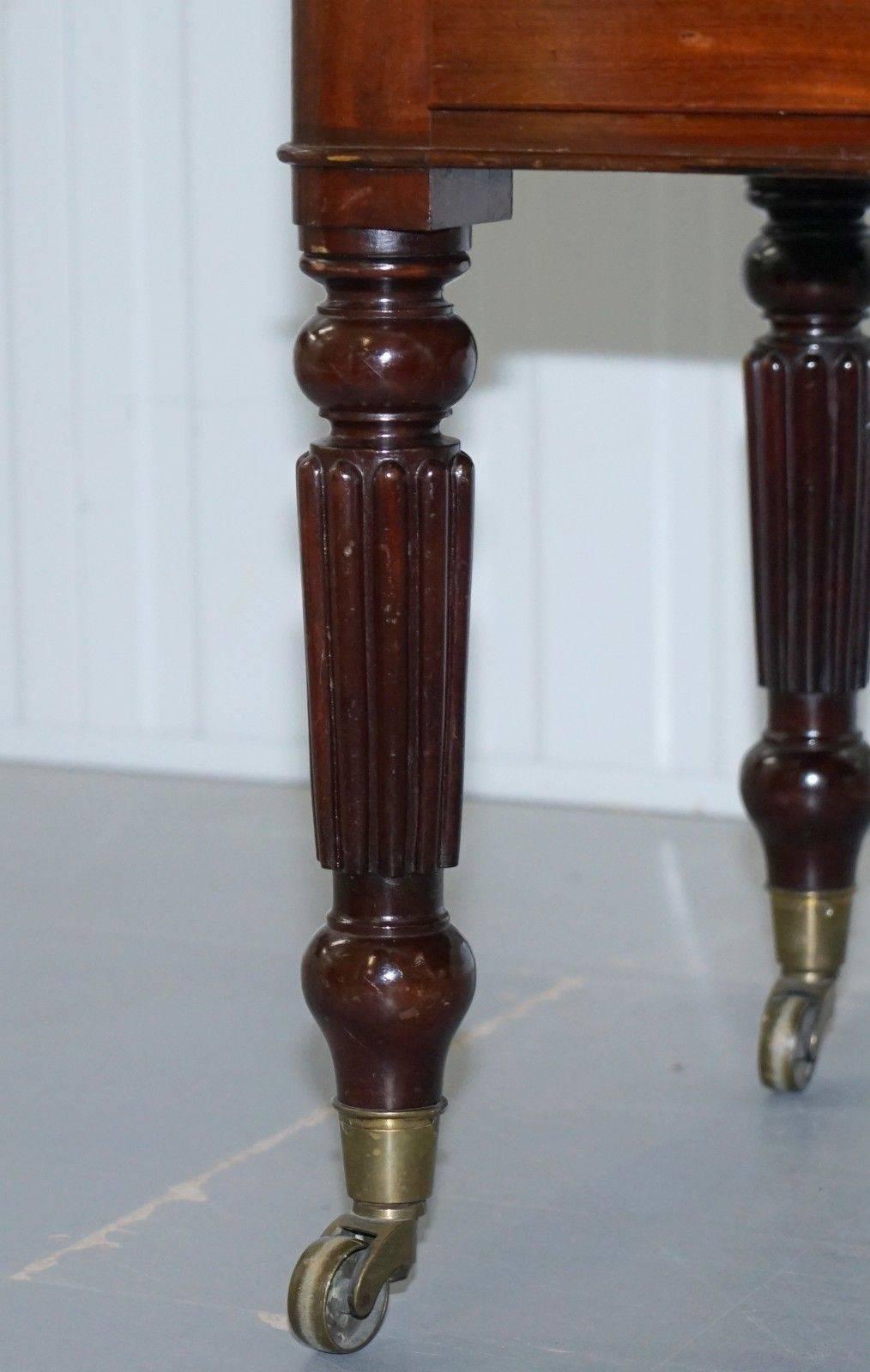 Hand-Carved Stunning in the Manner of Gillows Period Victorian Mahogany Writing Desk, 1860