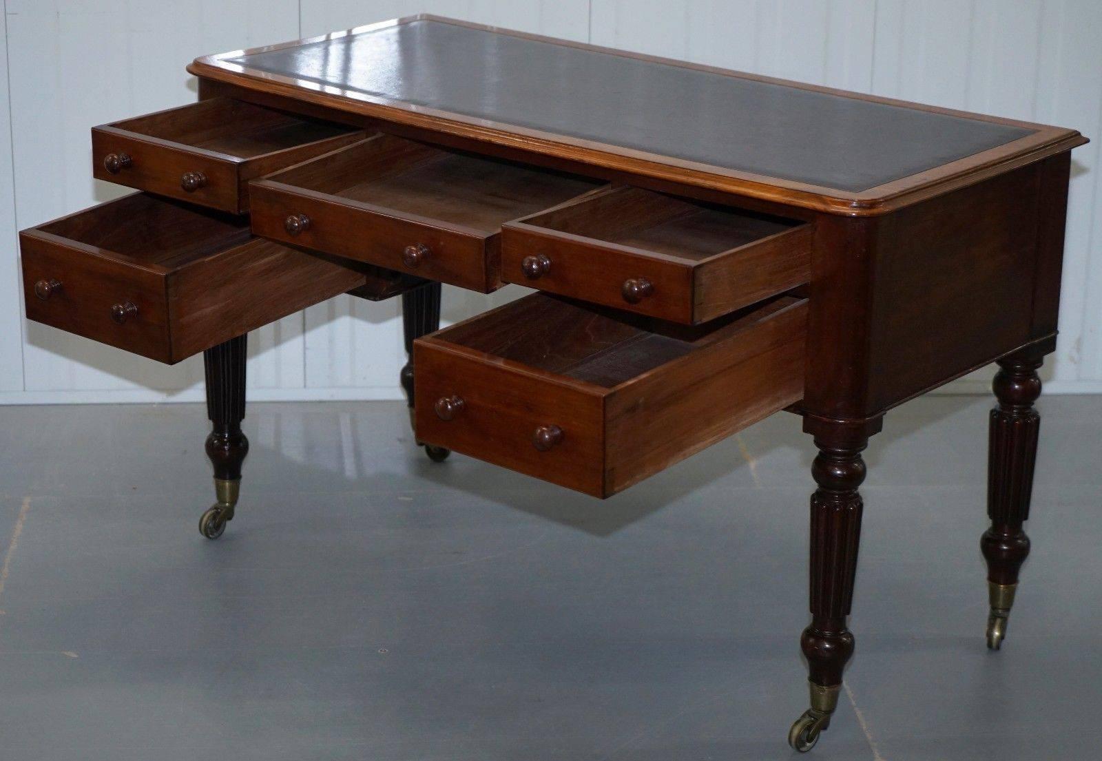 Mid-19th Century Stunning in the Manner of Gillows Period Victorian Mahogany Writing Desk, 1860