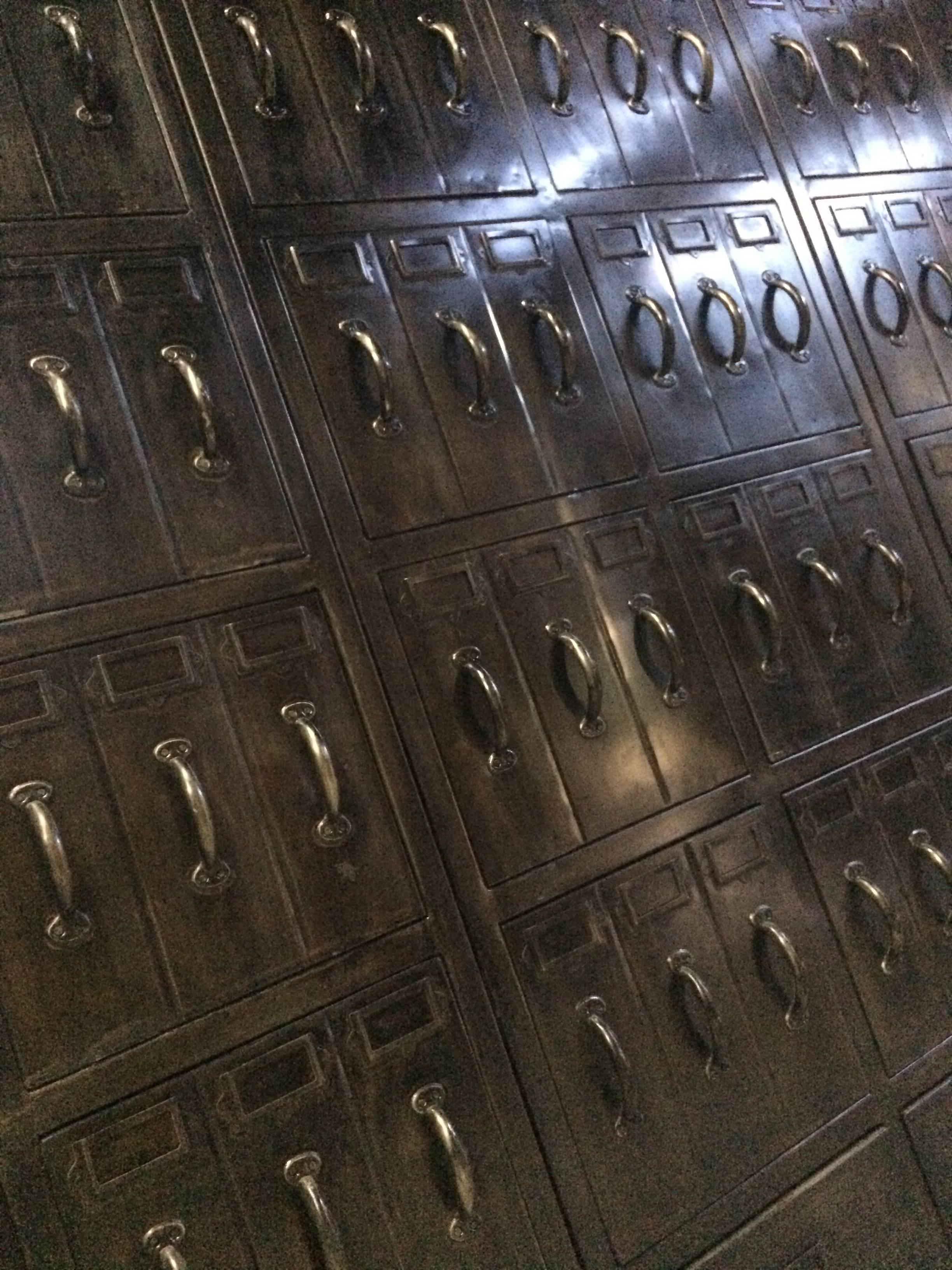 Stunning Industrial Steel Lockers Set of Three Loft Style Large Haberdashery 1