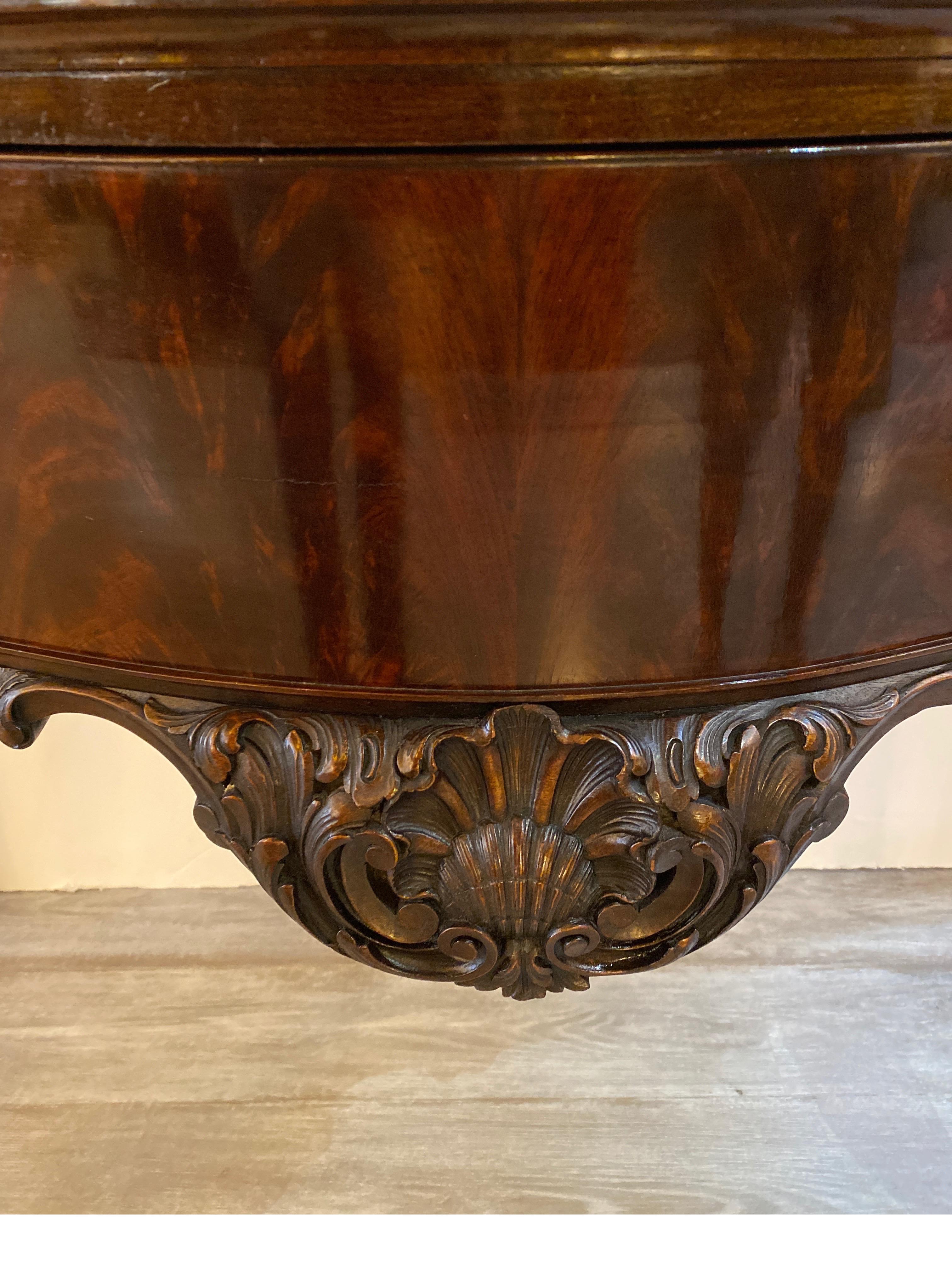 Stunning Irish Hand Carved Mahogany Console SIdeboard 5