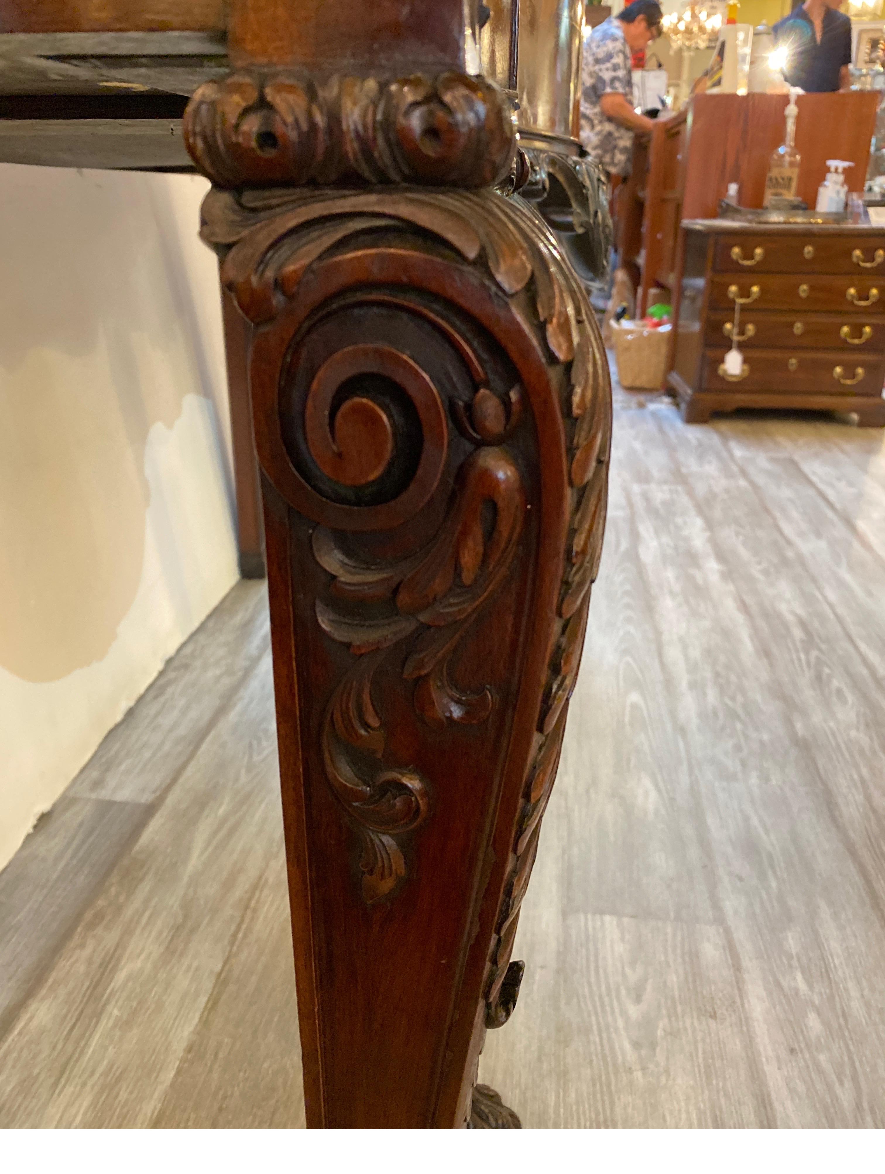 Stunning Irish Hand Carved Mahogany Console SIdeboard 3