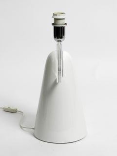 Stunning Italian 1970s Ceramic Plexiglass Table Lamp Without a Shade