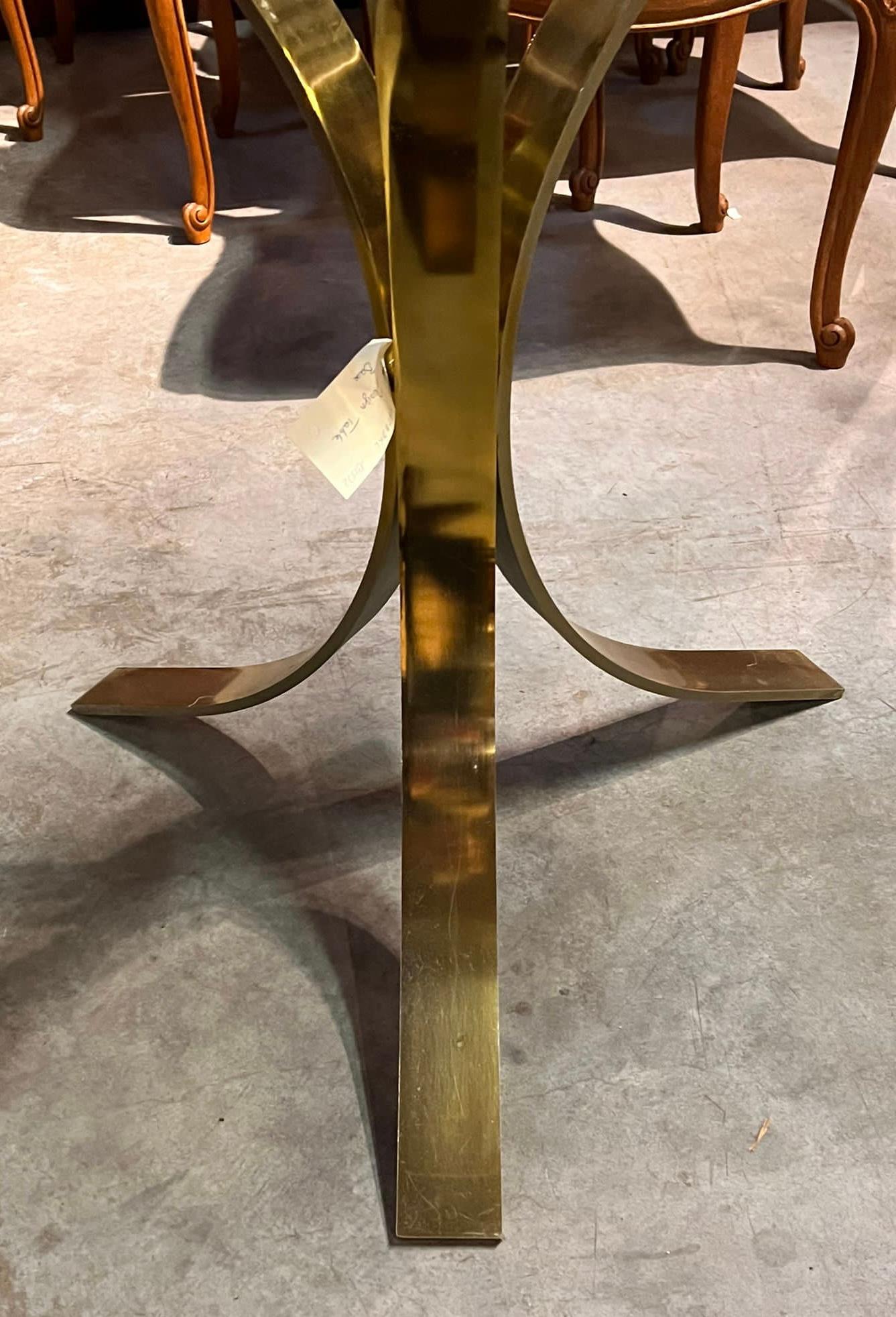 Stunning Italian Brass & Glass Mid Century Table by Osvaldo Borsani 7
