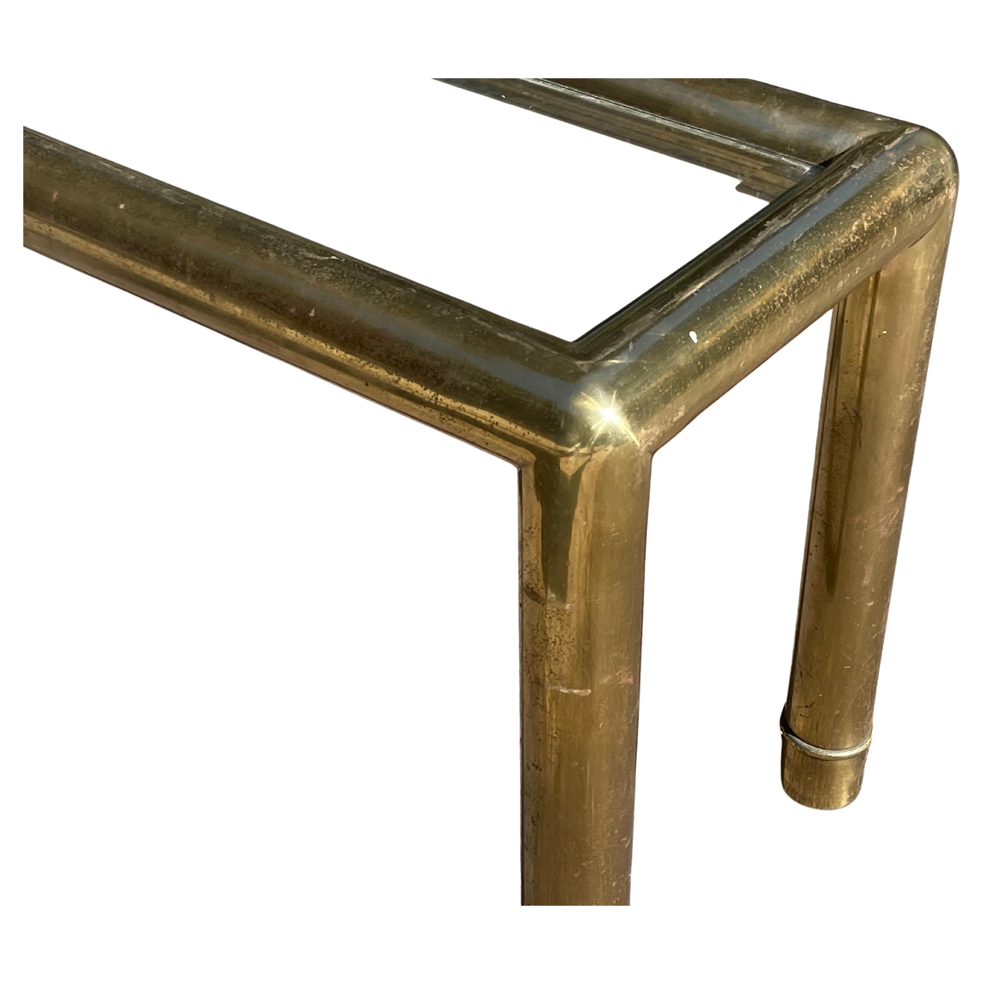 Stunning Italian Brass Tubular Console Table by Mastercraft 1