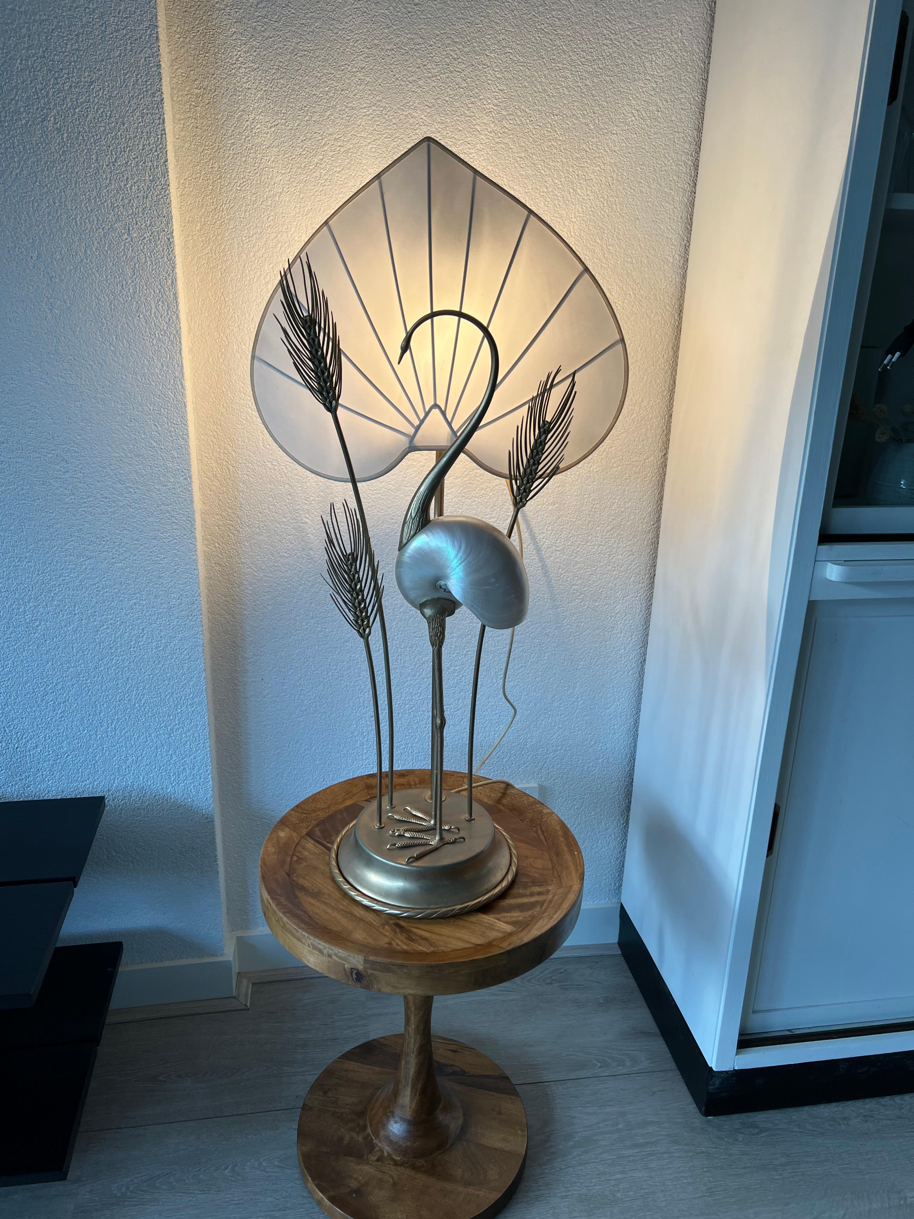 Stunning Italian Design Midcentury Modern Antonio Pavia Crane Table Lamp For Sale 3